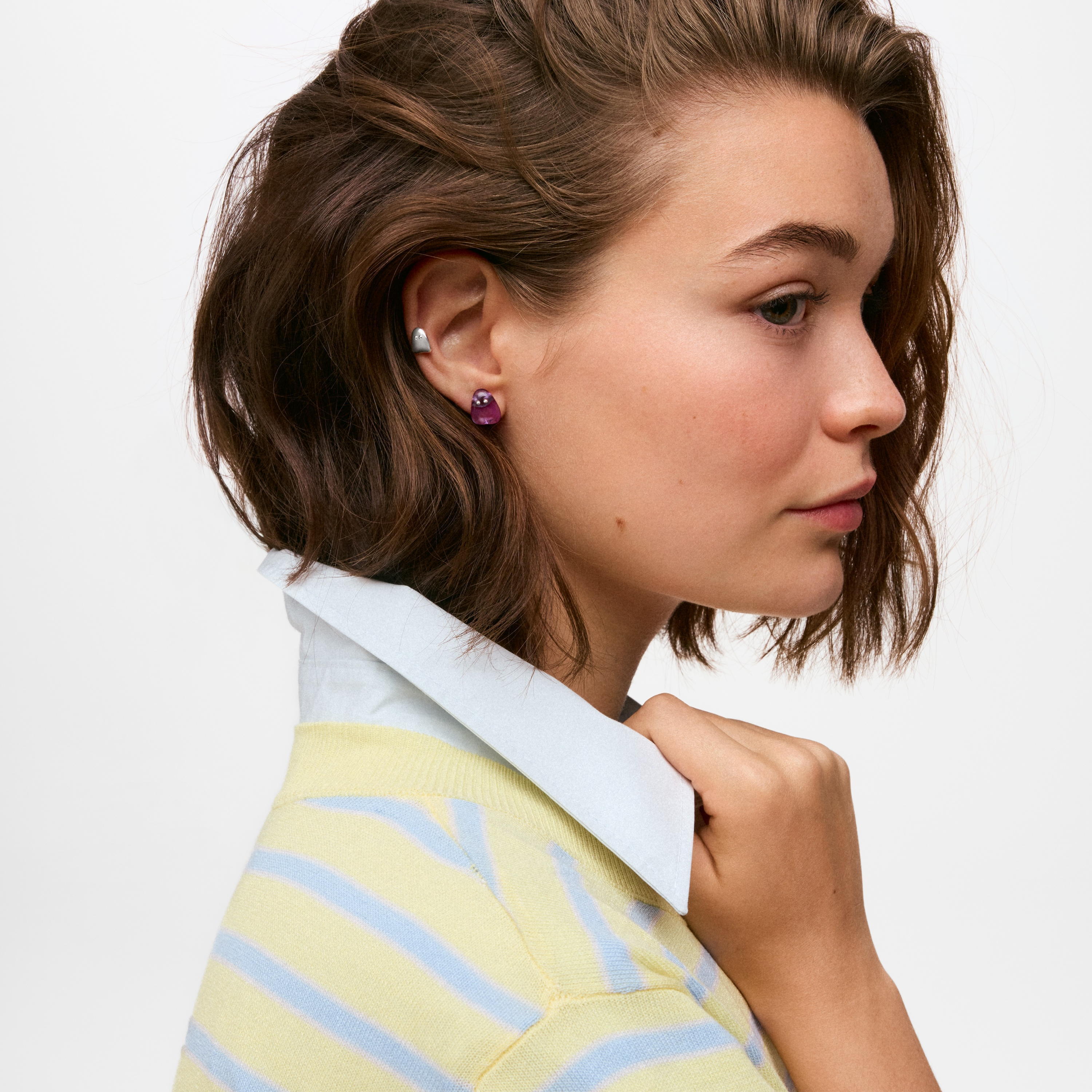 Silver and amethyst Earrings TOUS Boo