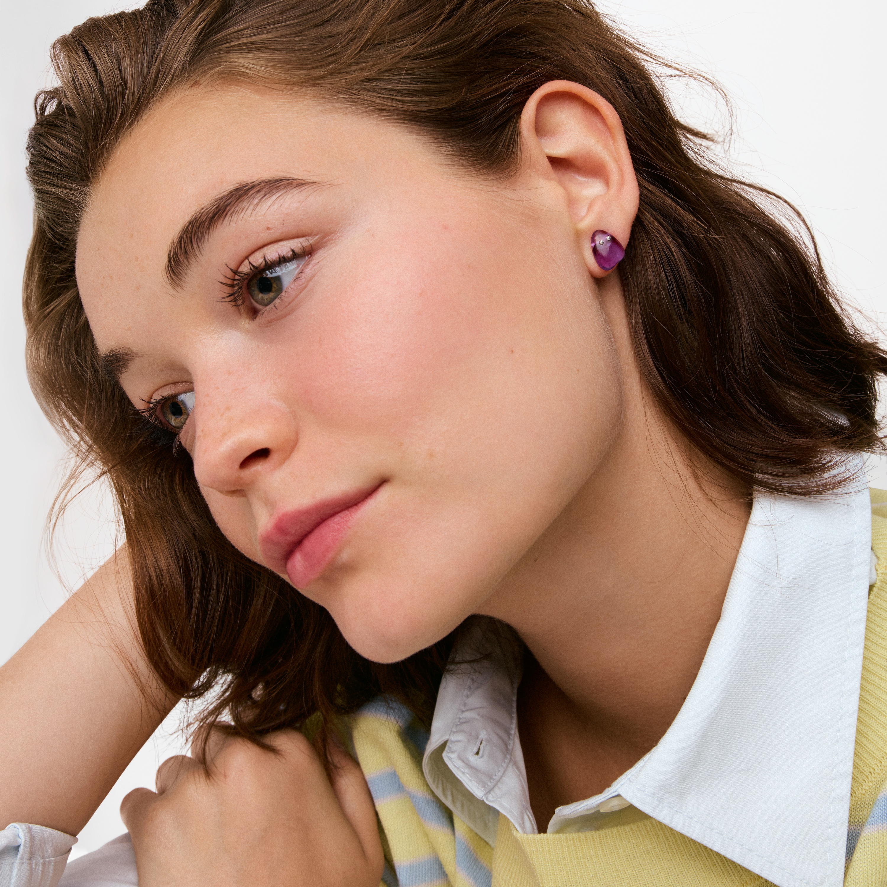 Silver and amethyst Earrings TOUS Boo