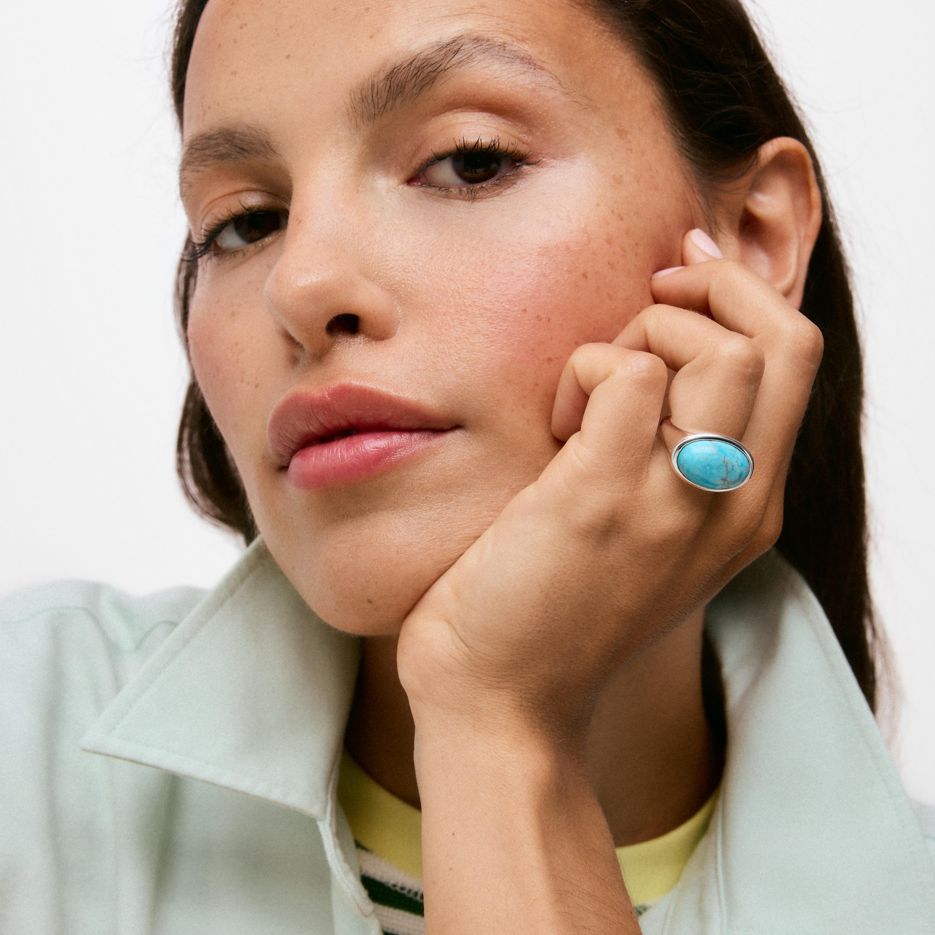 Silver-plated Ring with magnesite TOUS Gem Power