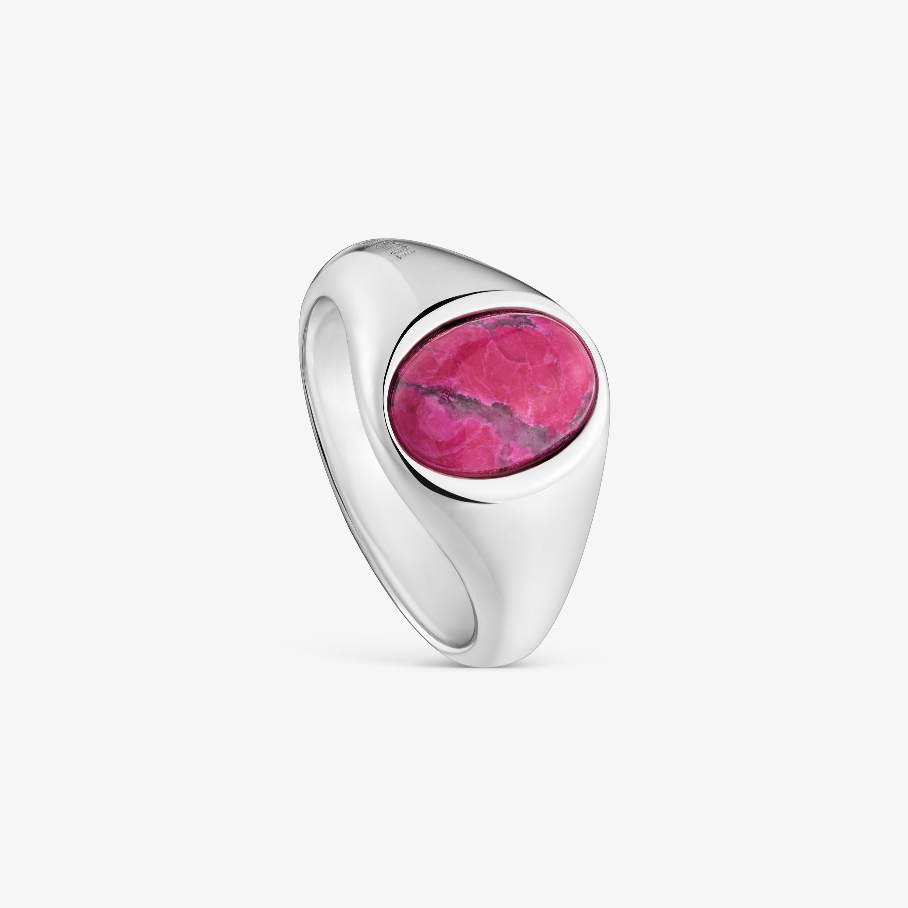 Silver-plated Ring with calcite TOUS Gem Power