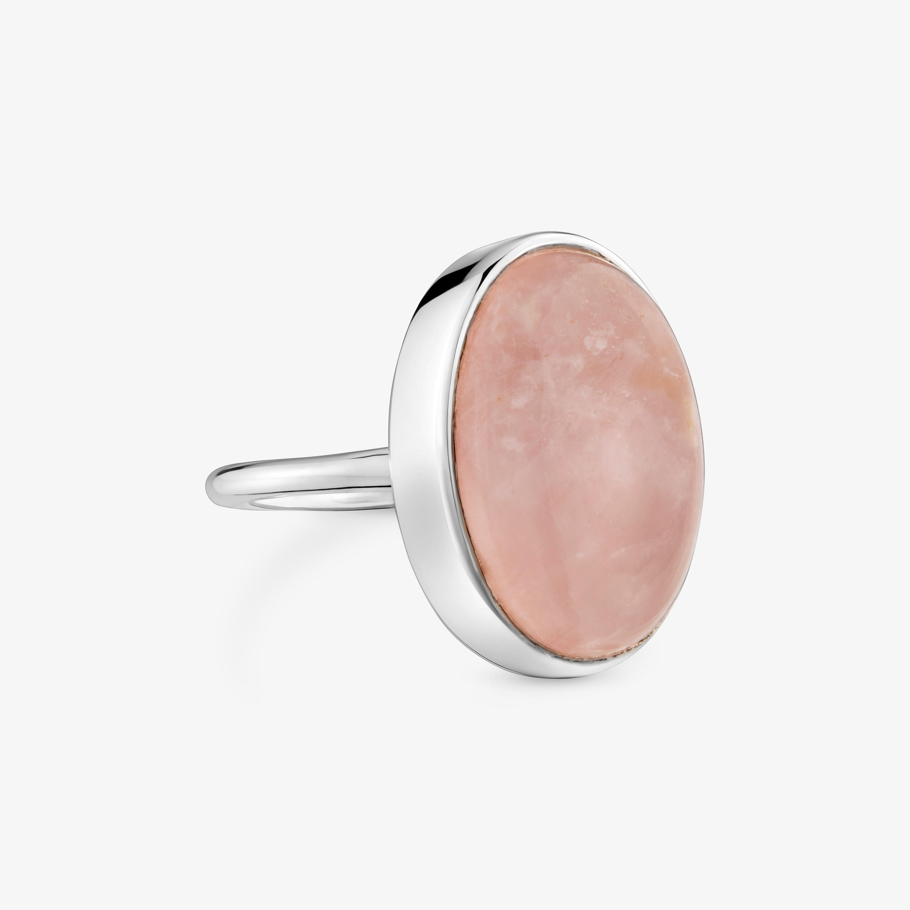Silver-plated Ring with rose quartz TOUS Gem Power