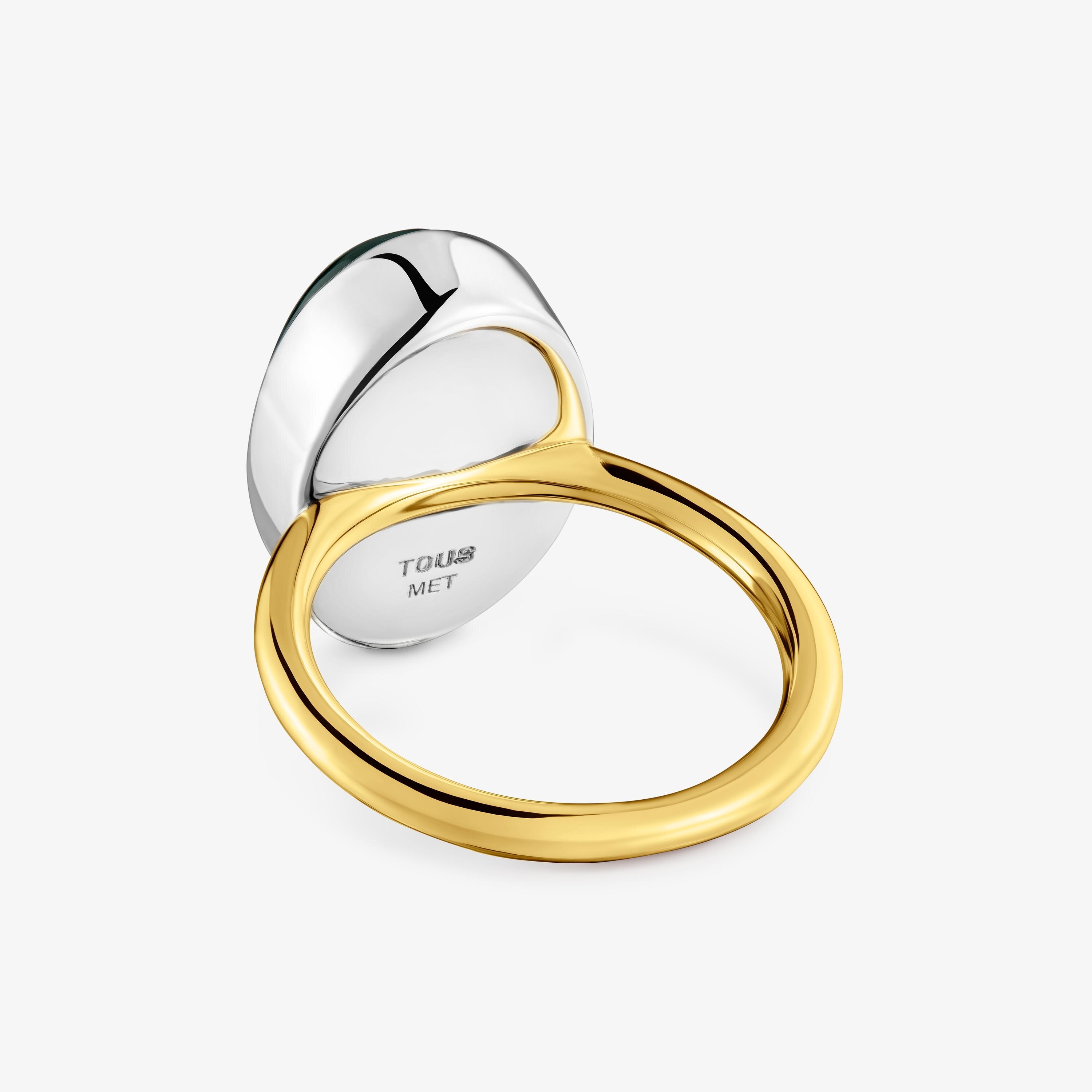 Two-tone Ring with chalcedony TOUS Gem Power