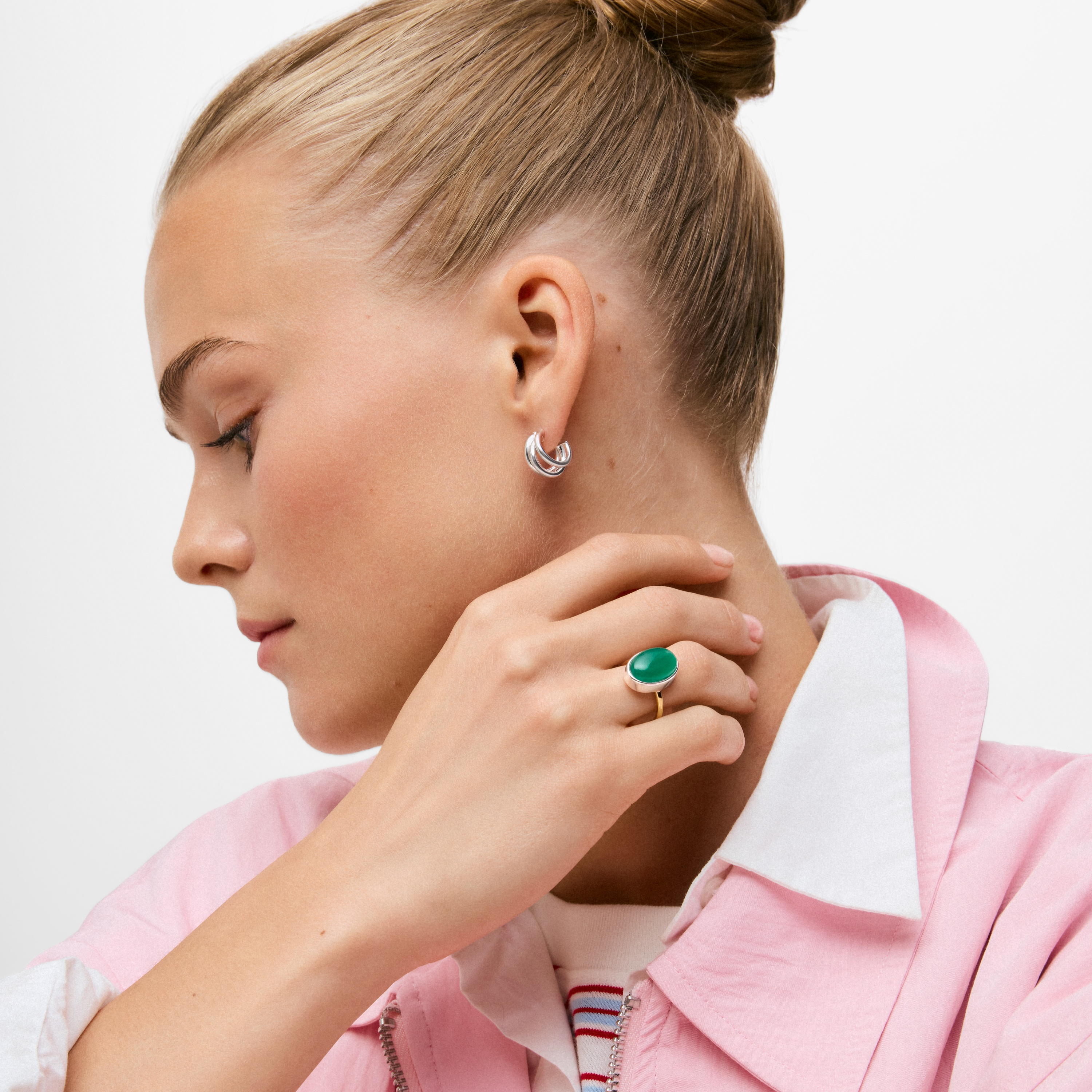 Two-tone Ring with chalcedony TOUS Gem Power