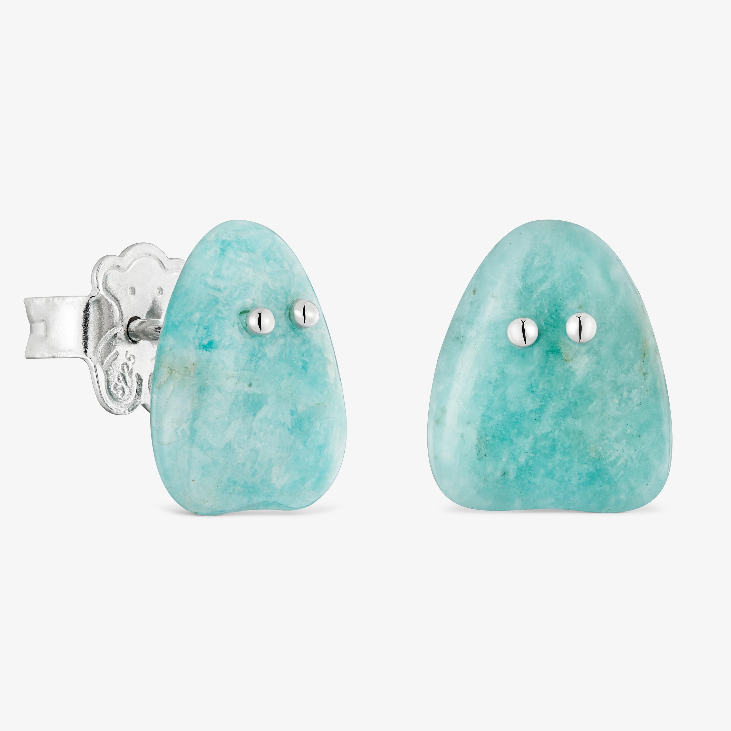 Silver and amazonite Earrings TOUS Boo