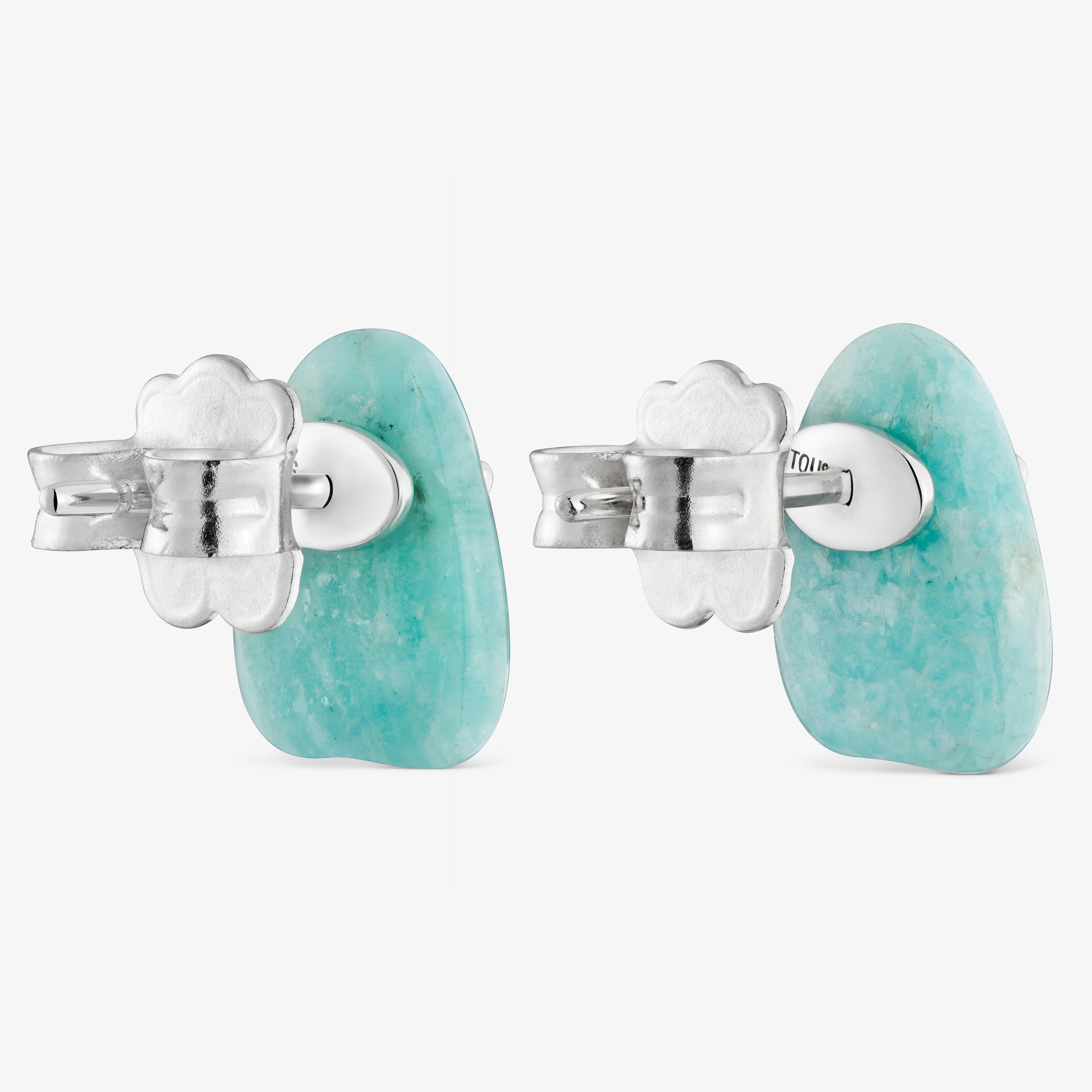 Silver and amazonite Earrings TOUS Boo