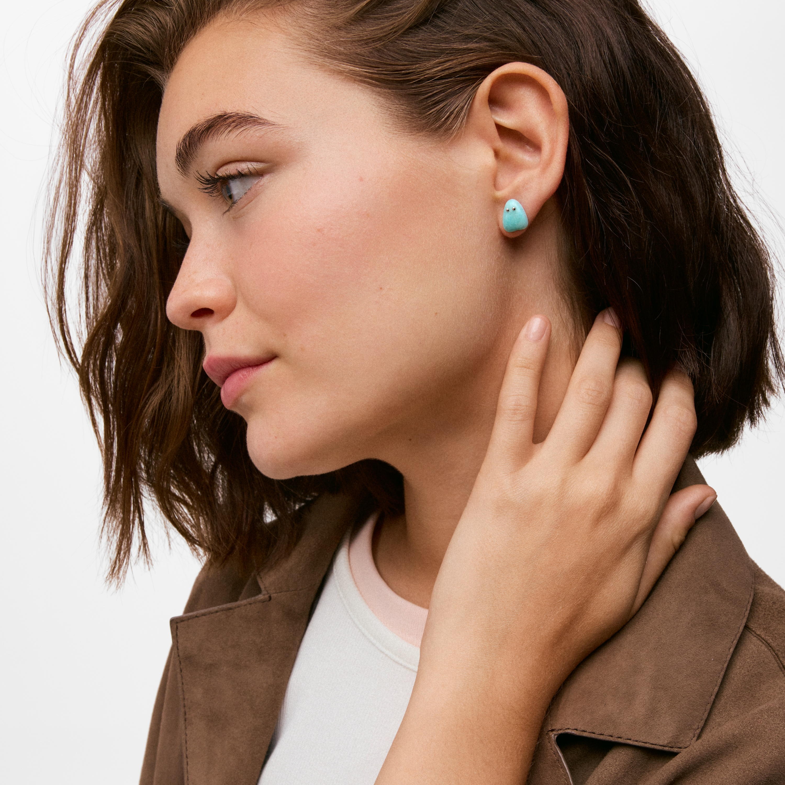 Silver and amazonite Earrings TOUS Boo