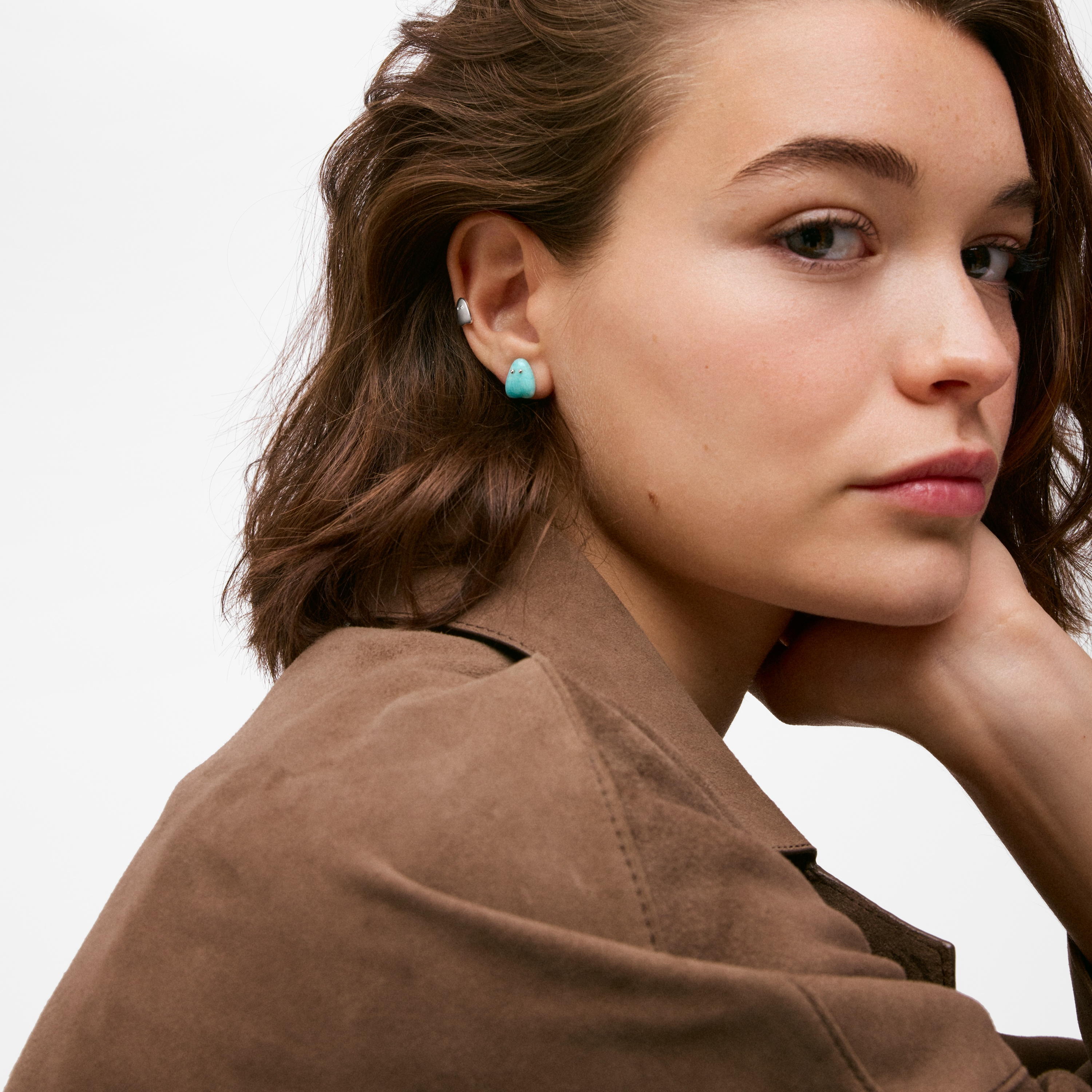 Silver and amazonite Earrings TOUS Boo