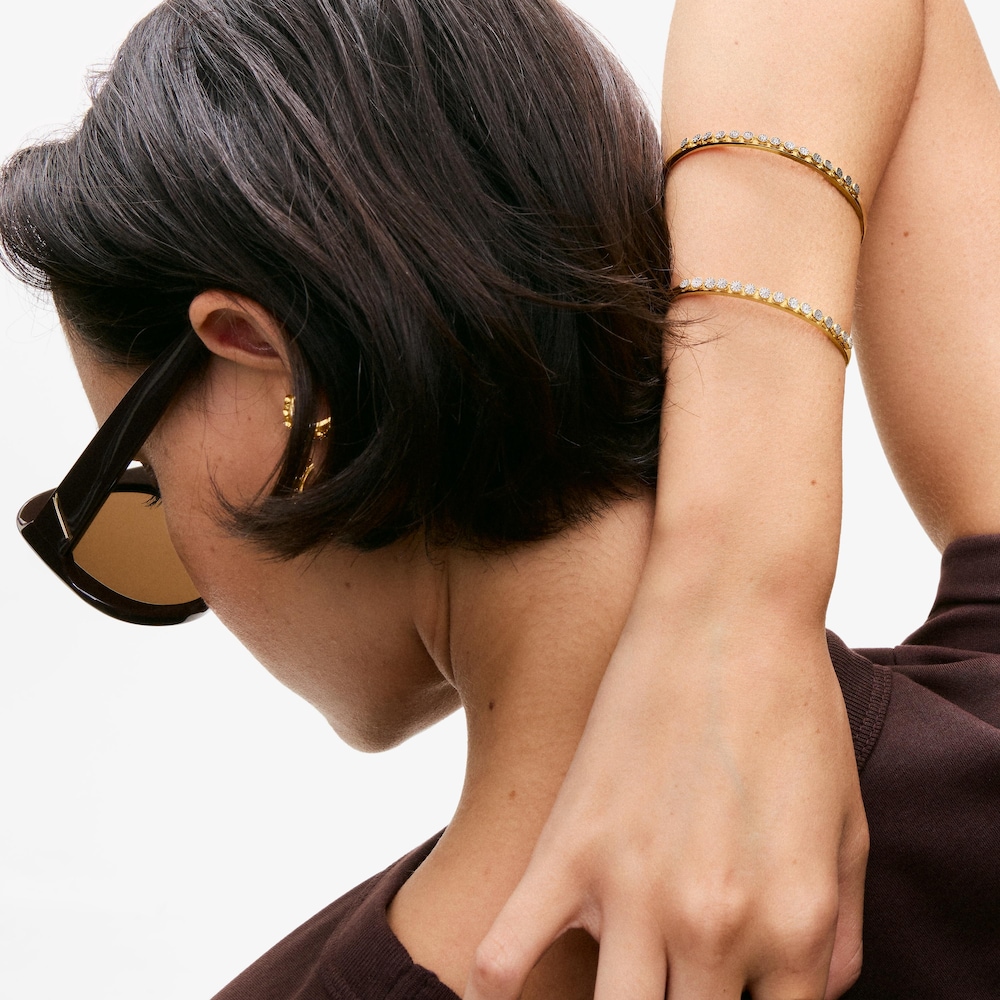 Pulsera esclava en ba&ntilde;o de oro TOUS Maggie Disco