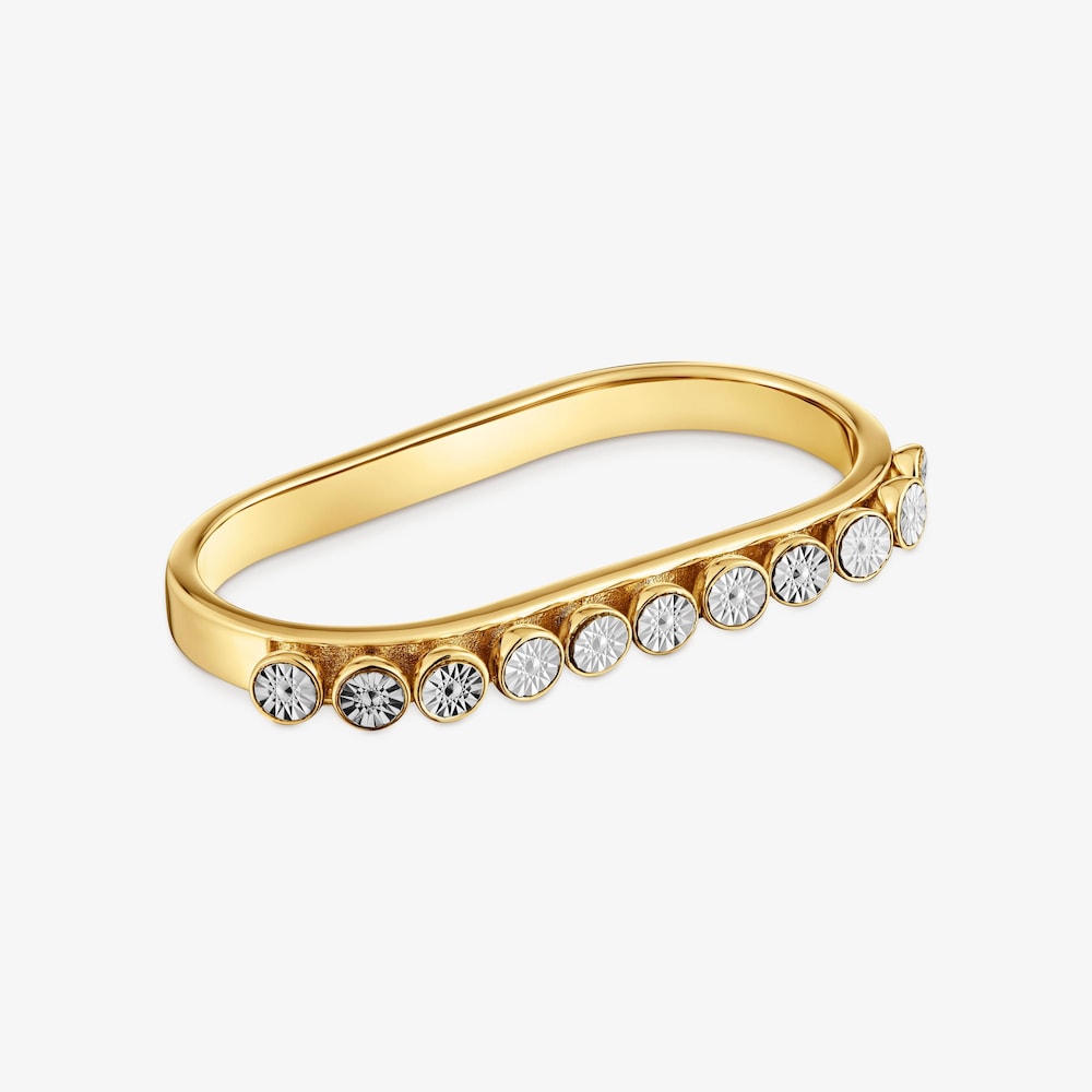 Bague double plaqu&eacute;e or TOUS Maggie Disco