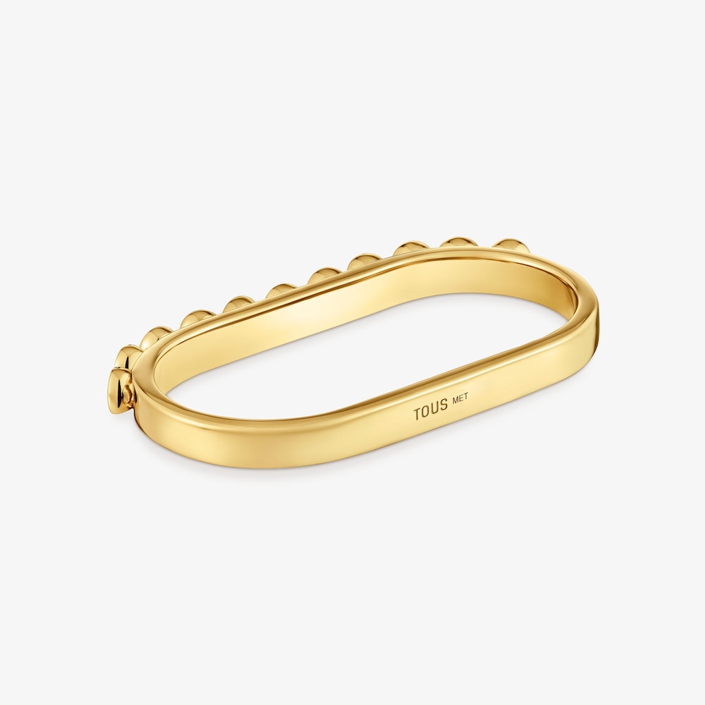 Bague double plaqu&eacute;e or TOUS Maggie Disco