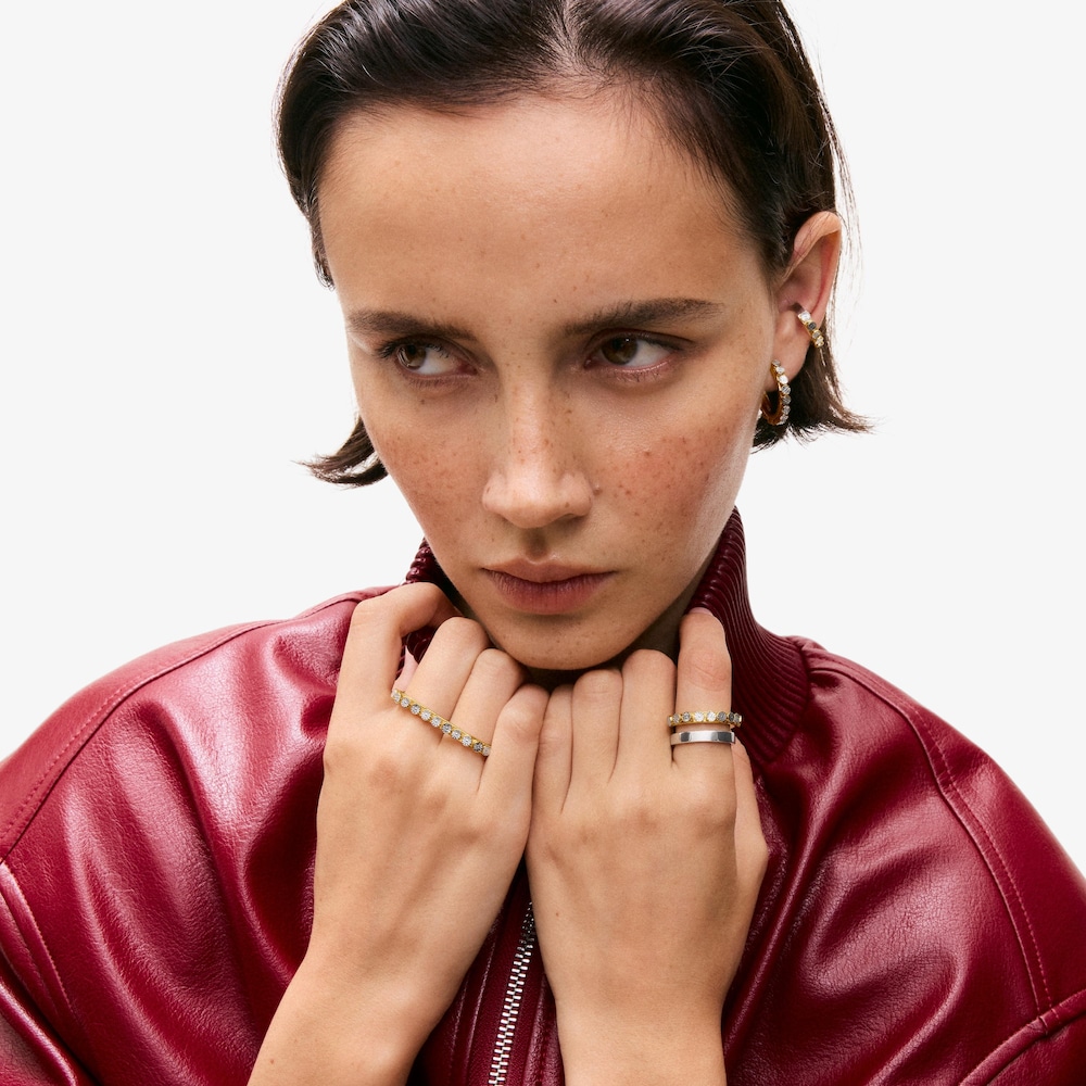 Bague double plaqu&eacute;e or TOUS Maggie Disco