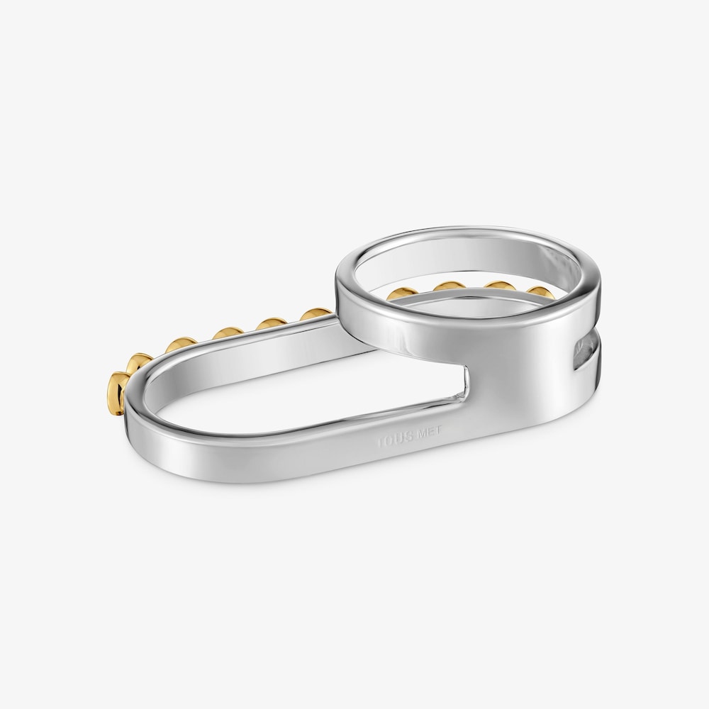 Bague double anneau bicolore TOUS Maggie Disco