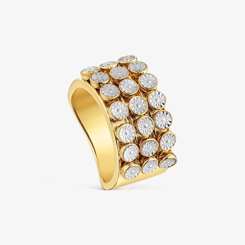Wide gold vermeil Ring TOUS Maggie Disco