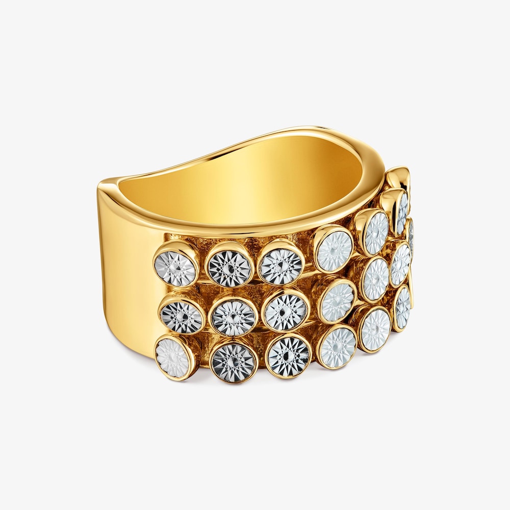 Wide gold vermeil Ring TOUS Maggie Disco