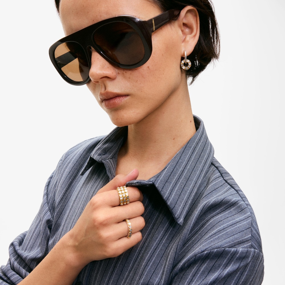 Wide gold vermeil Ring TOUS Maggie Disco