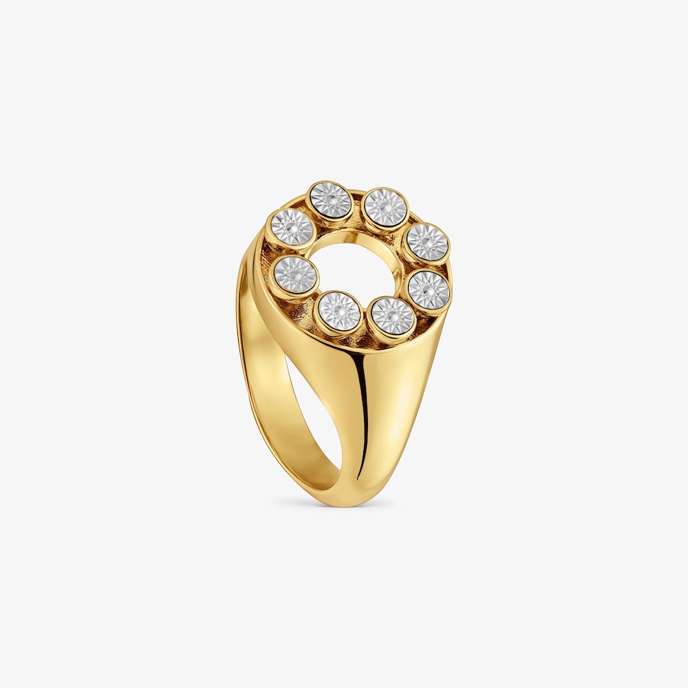 Gold vermeil Signet ring TOUS Maggie Disco