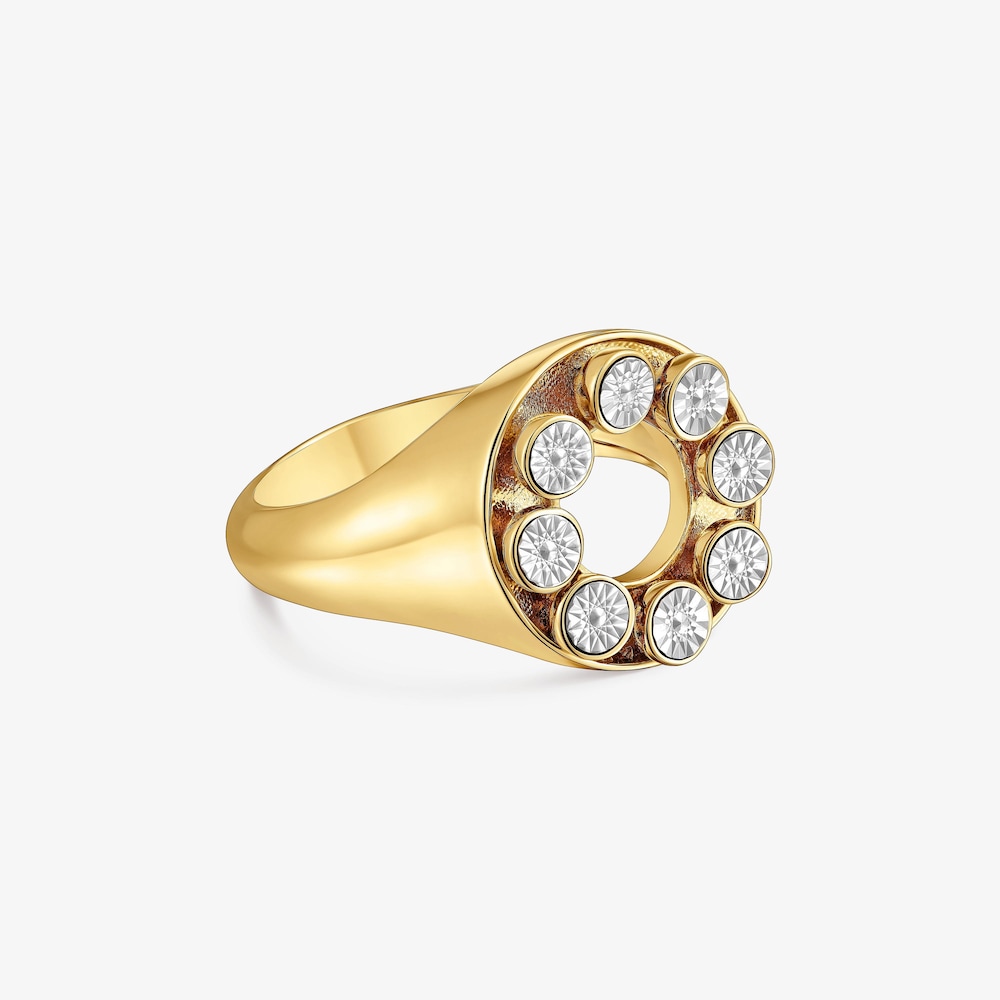 Gold vermeil Signet ring TOUS Maggie Disco