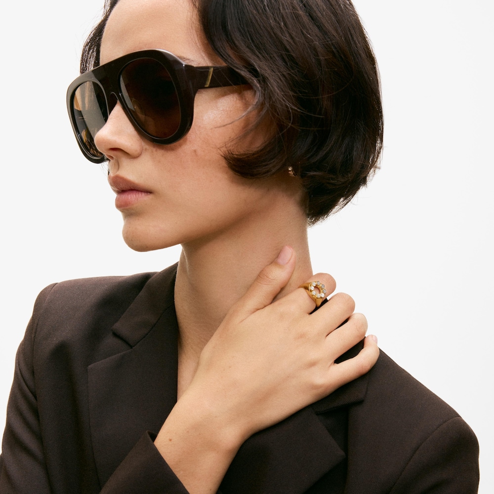 Gold vermeil Signet ring TOUS Maggie Disco
