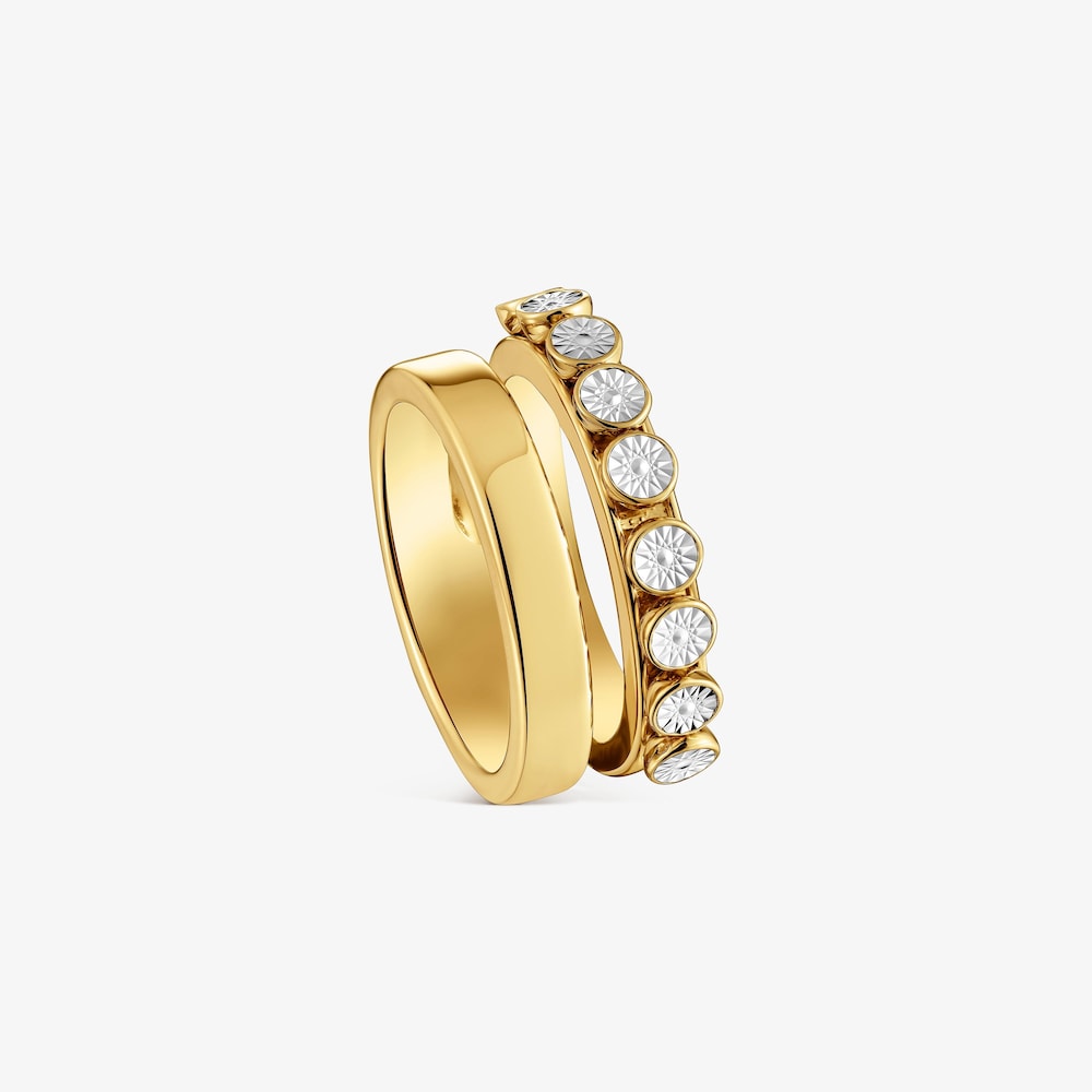 Gold vermeil double hoop Ring TOUS Maggie Disco
