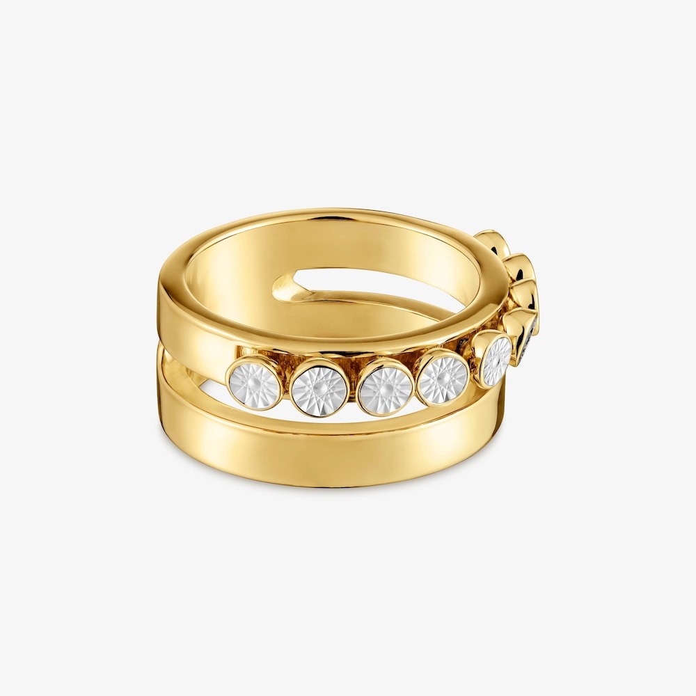 Gold vermeil double hoop Ring TOUS Maggie Disco