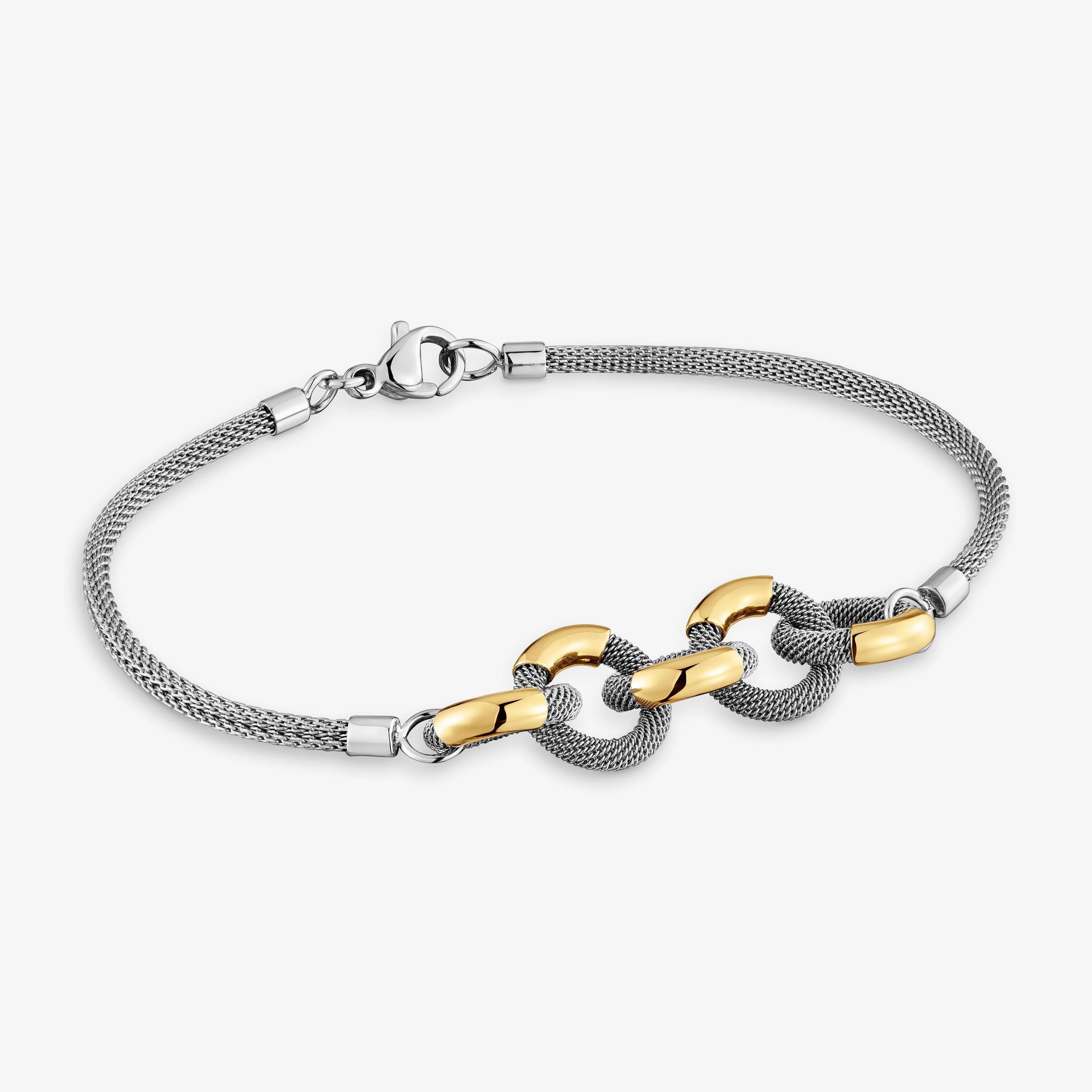 Steel and 14kt gold Bracelet TOUS Unlock