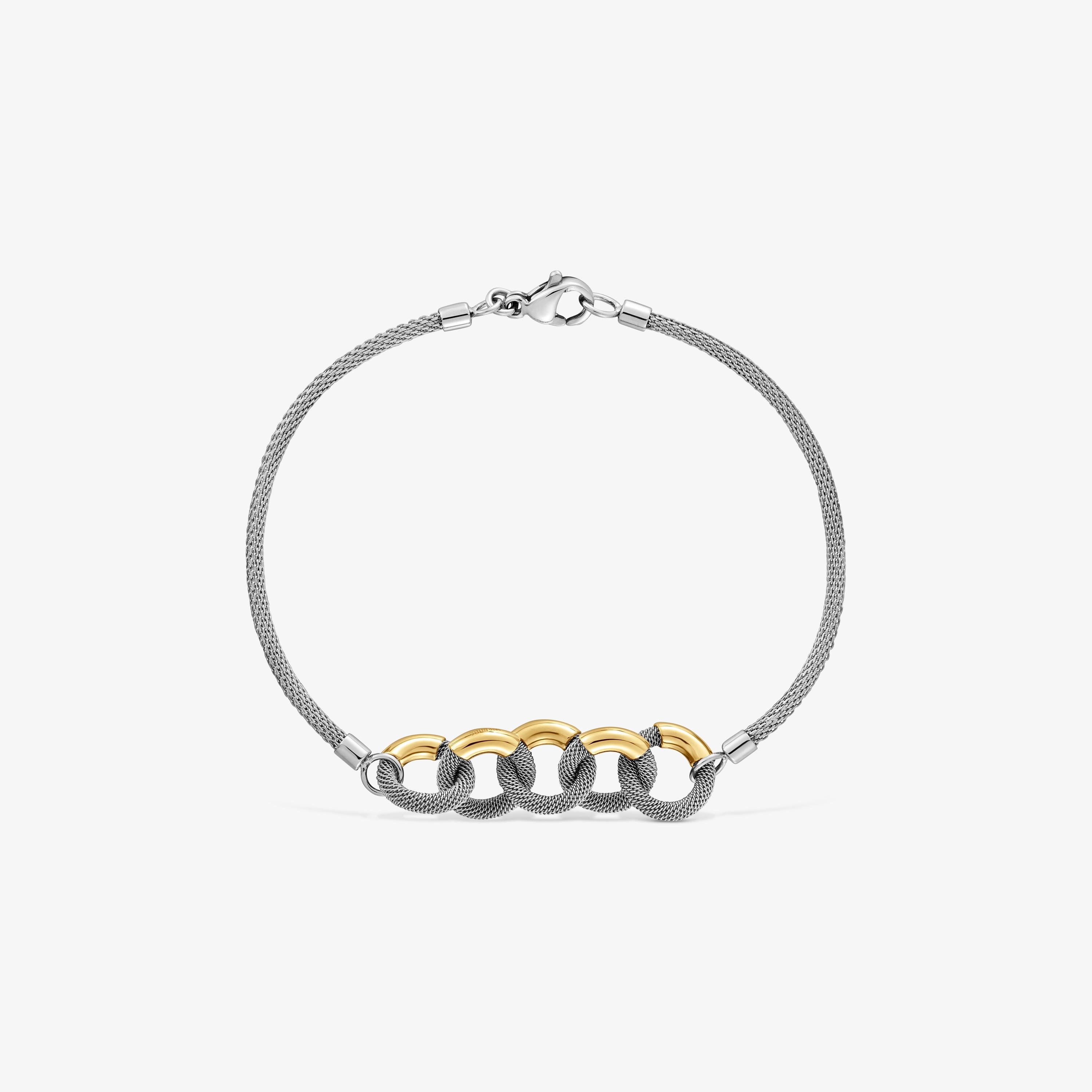 Steel and 14kt gold Bracelet TOUS Unlock