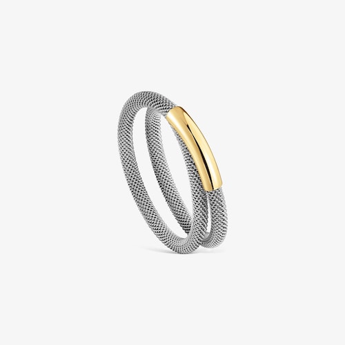 Steel and 14kt gold Ring TOUS Unlock