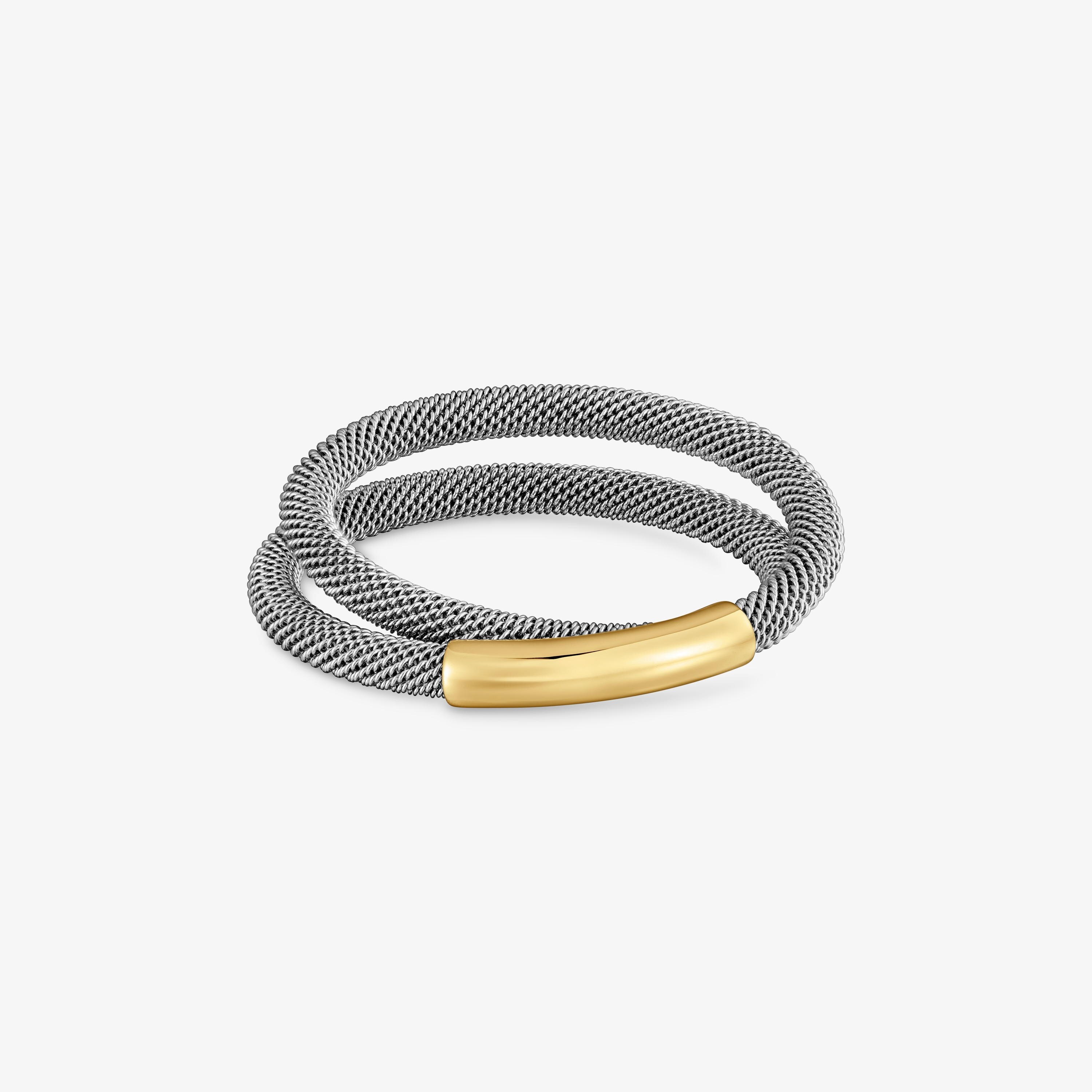 Steel and 14kt gold Ring TOUS Unlock