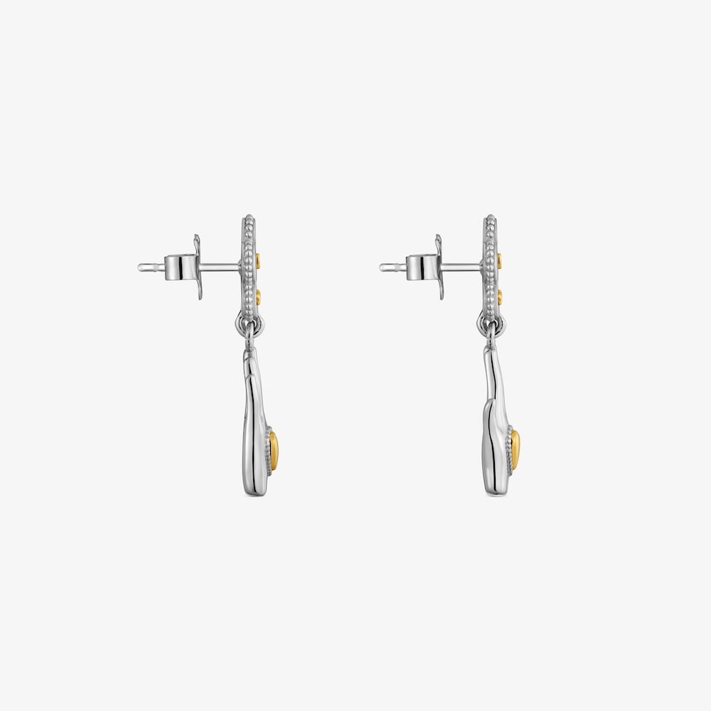 Aretes de acero bicolor Cachito M&iacute;o
