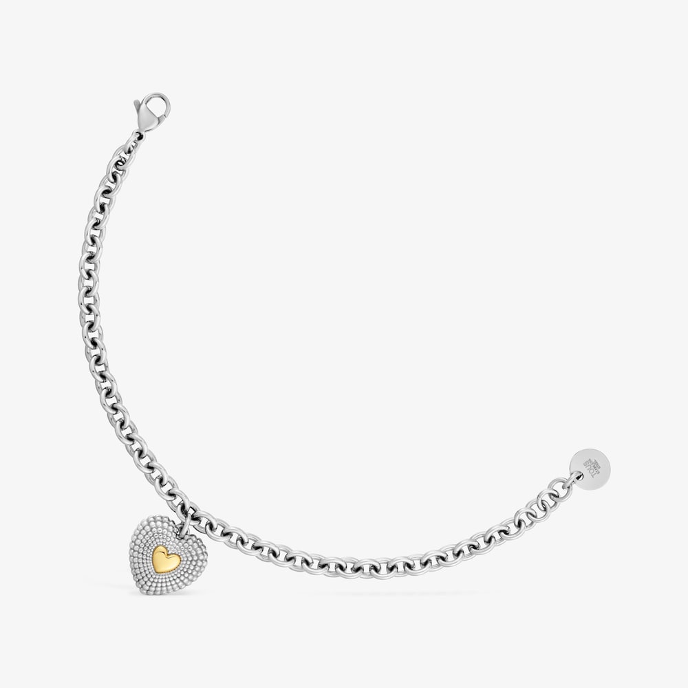 Pulsera coraz&oacute;n de acero bicolor Cachito M&iacute;o
