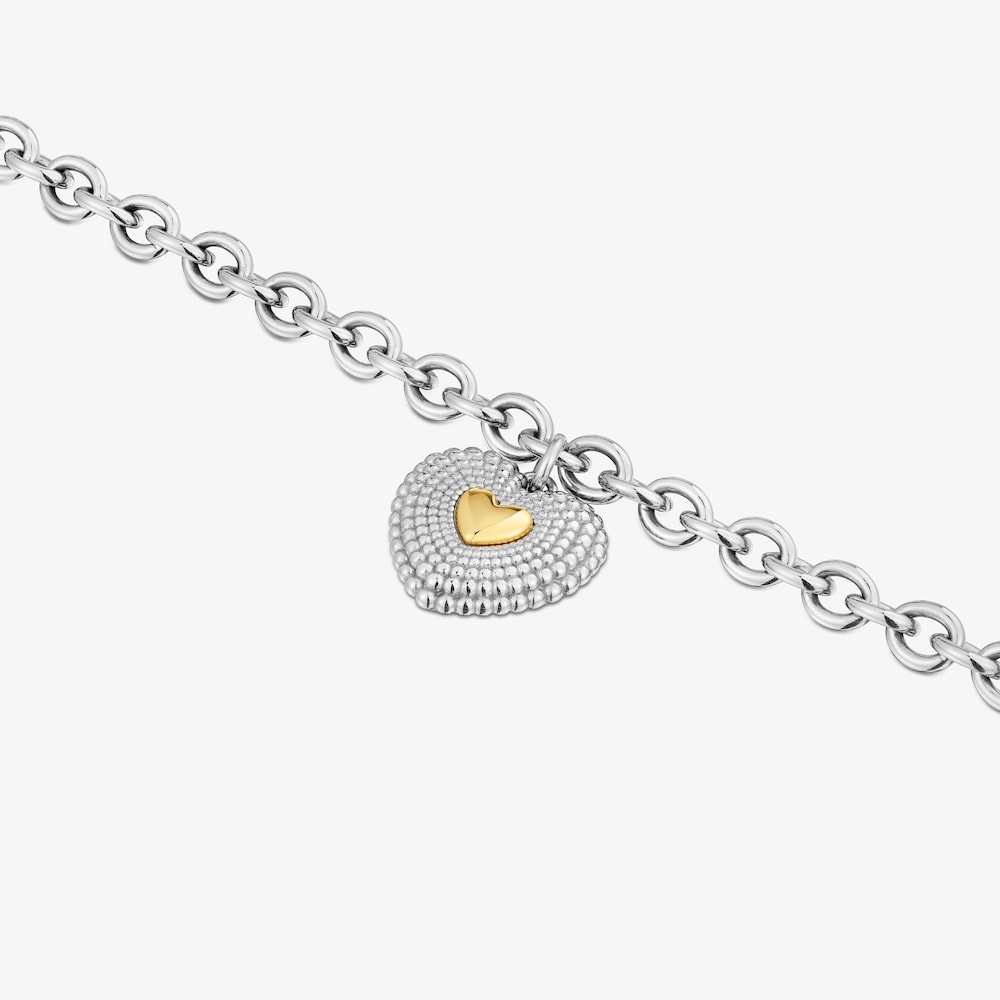Pulsera coraz&oacute;n de acero bicolor Cachito M&iacute;o