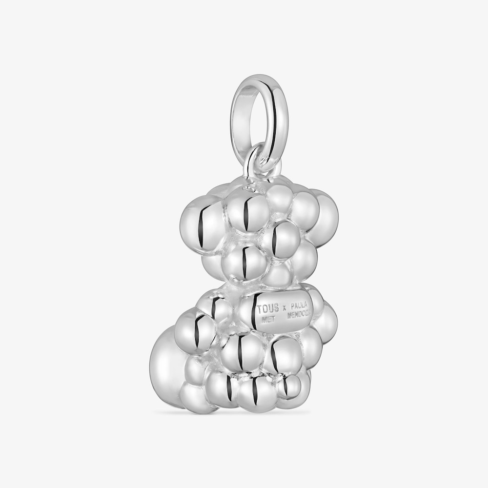 Dije oso con ba&ntilde;o de plata TOUS X Paula Mendoza