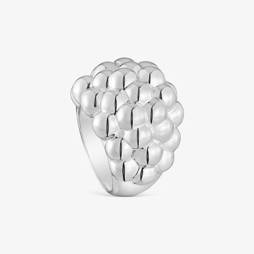 Anillo abombado con ba&ntilde;o de plata TOUS X Paula Mendoza