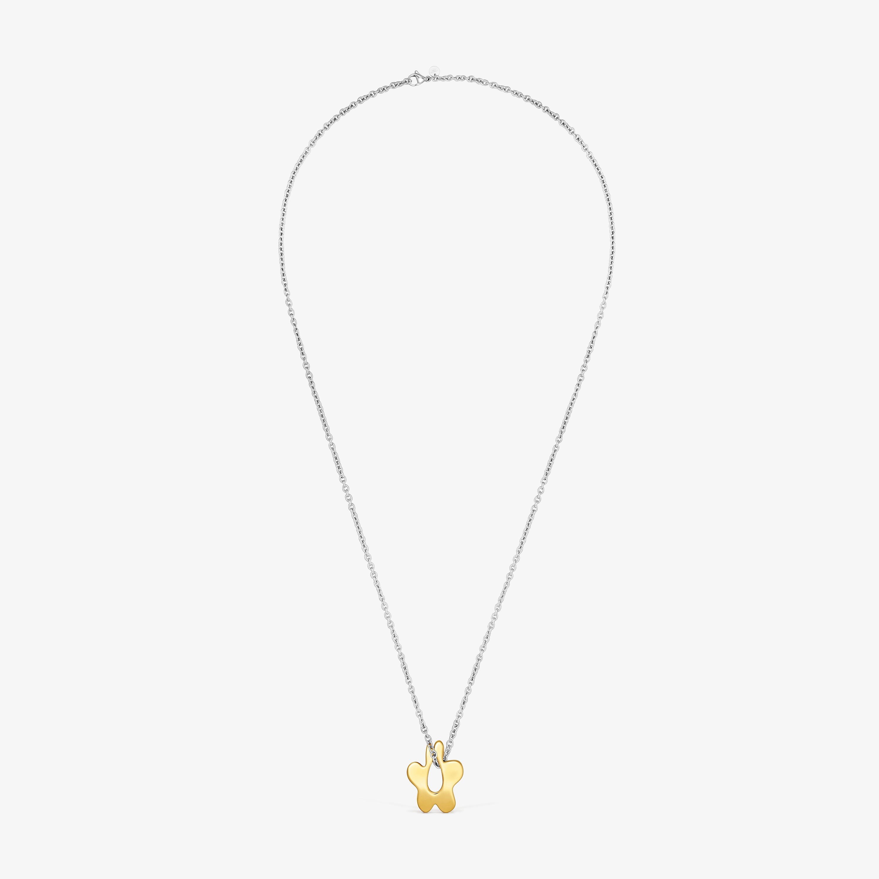 Two-tone steel flower Necklace TOUS Strain