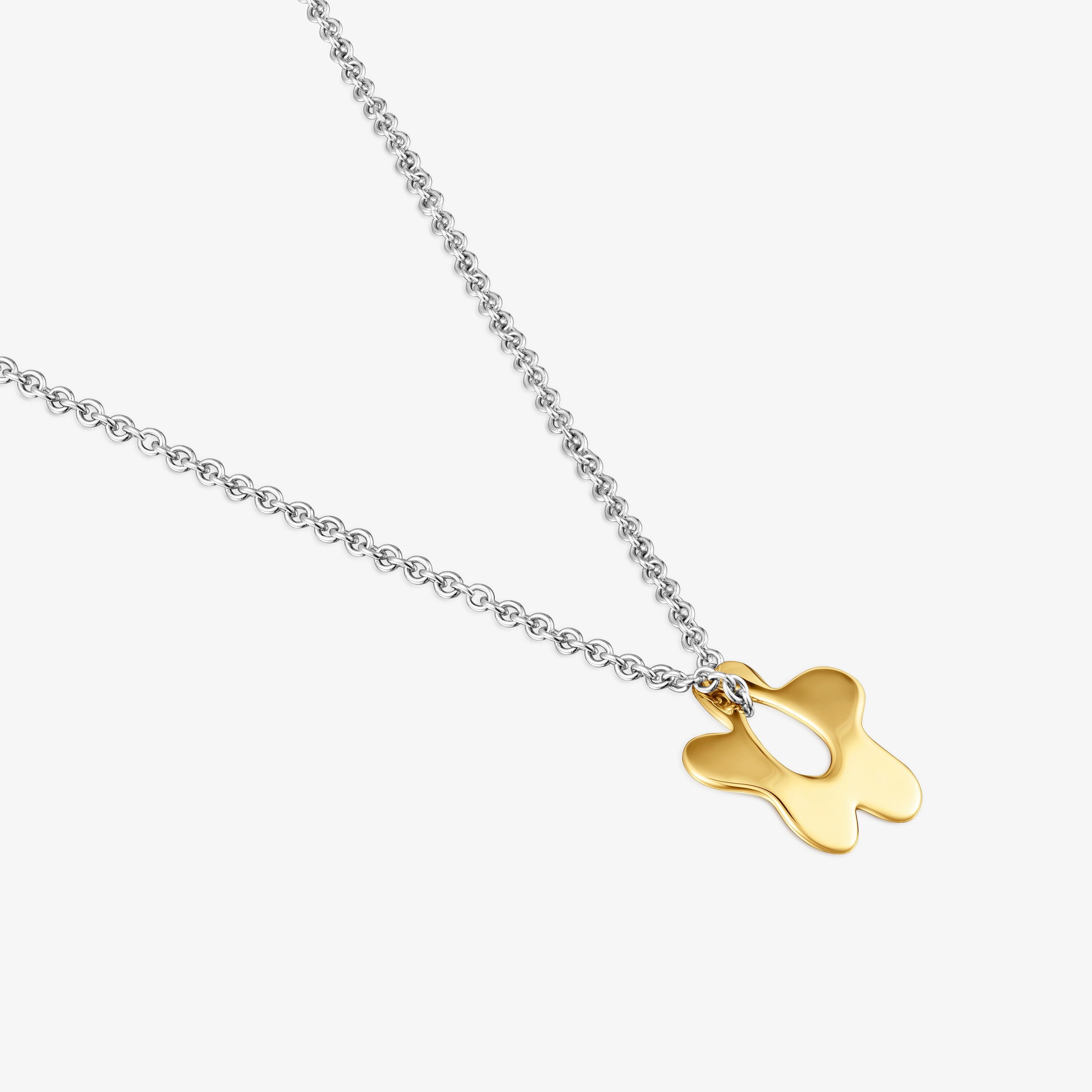 Two-tone steel flower Necklace TOUS Strain