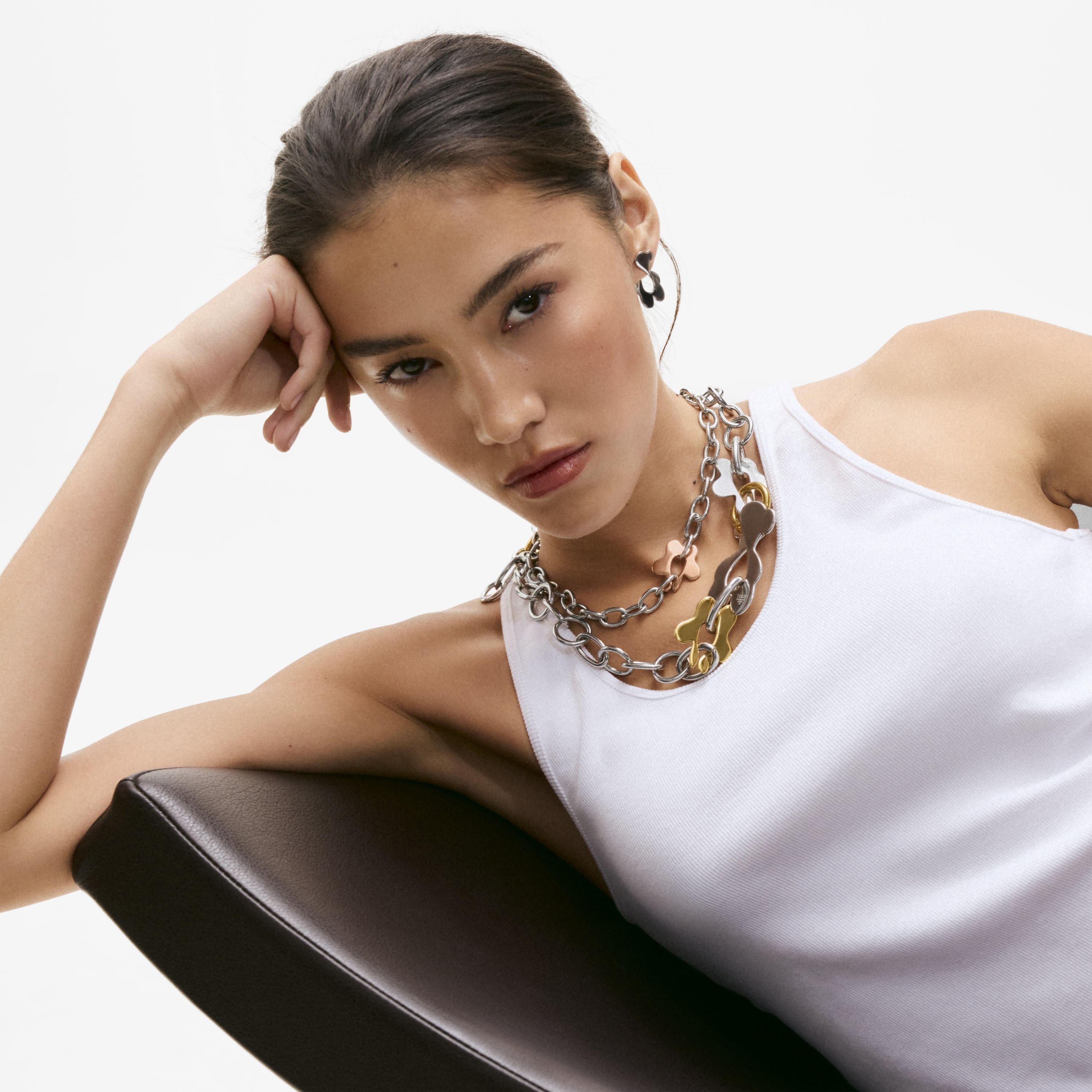 Steel flower Necklace TOUS Strain