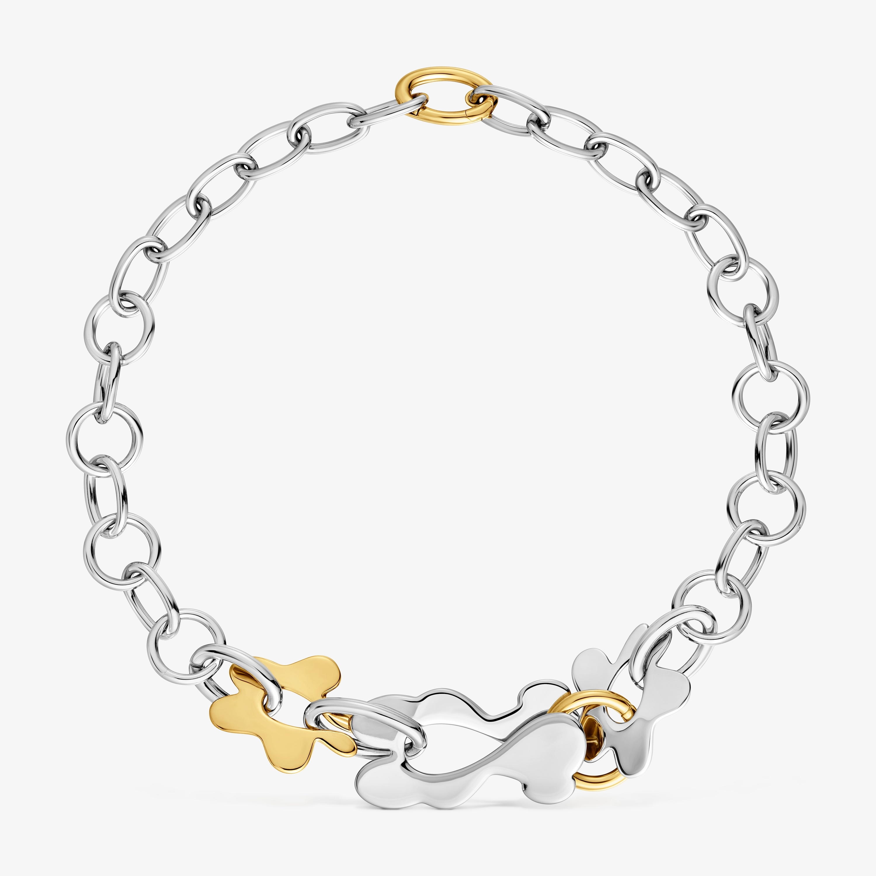 Two-tone steel motif Necklace TOUS Strain
