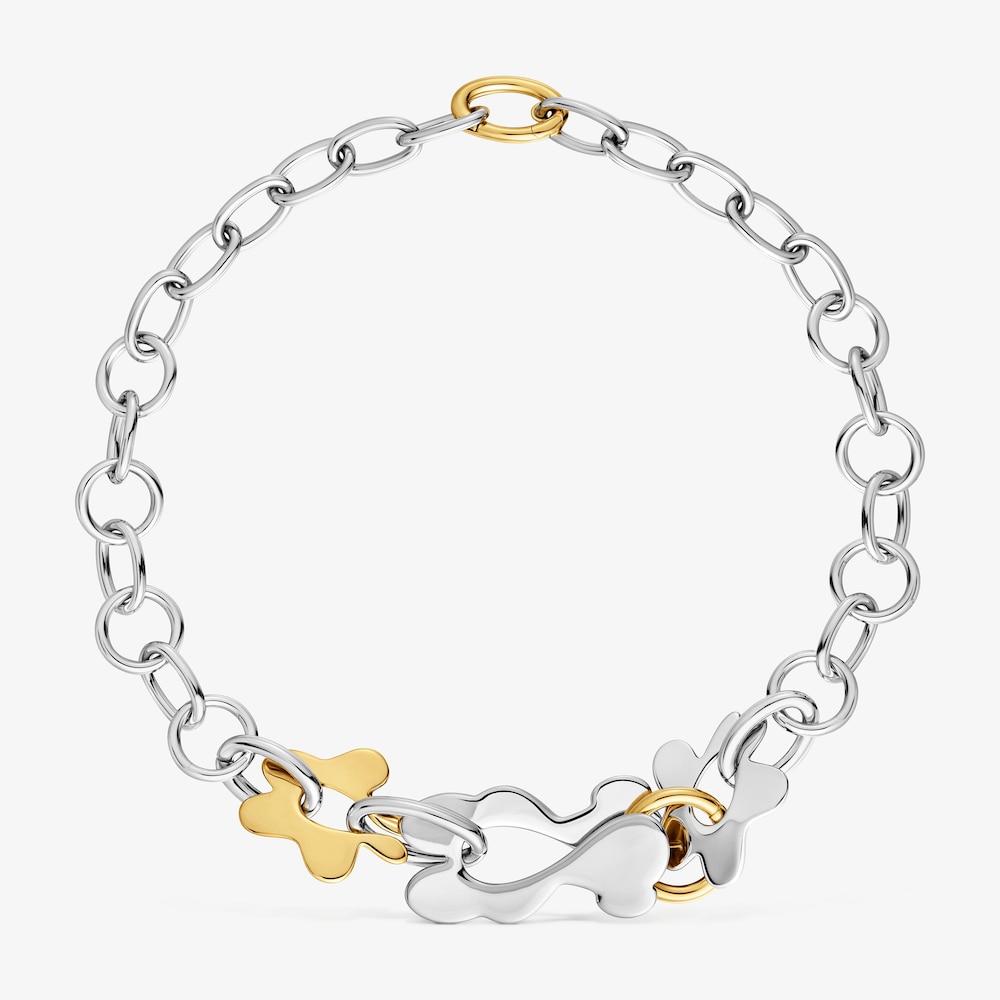 Collar motivos de acero bicolor TOUS Strain