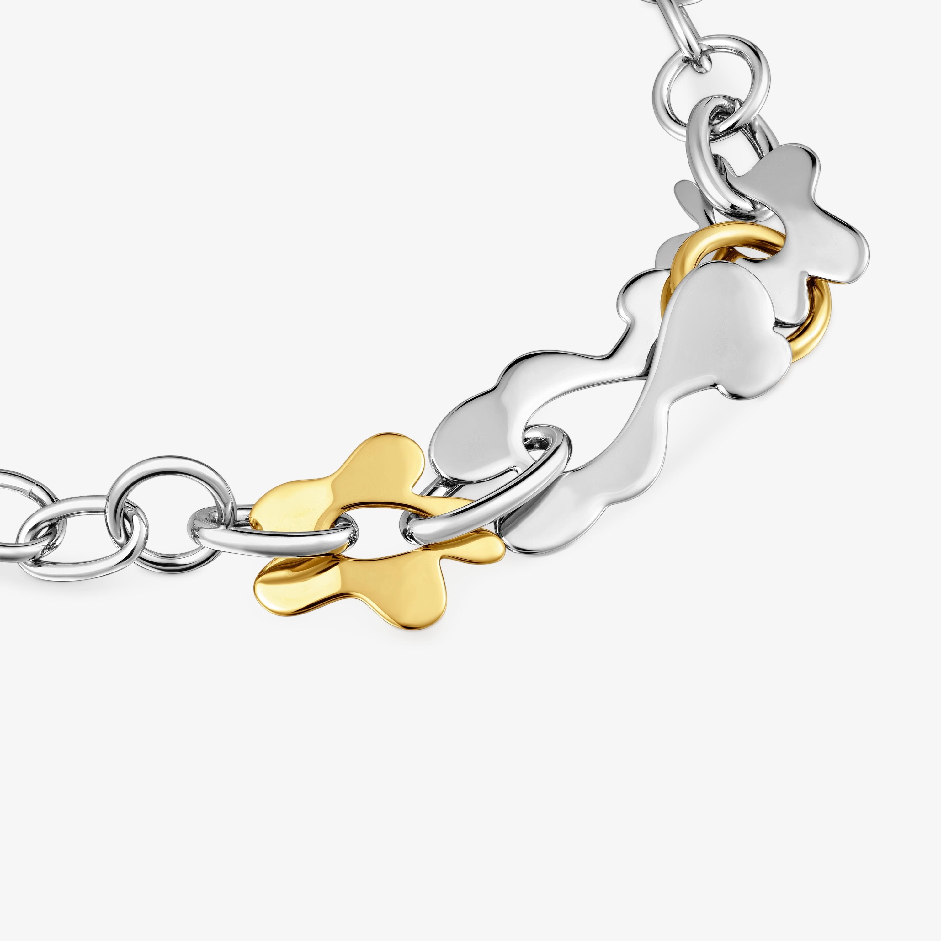 Two-tone steel motif Necklace TOUS Strain