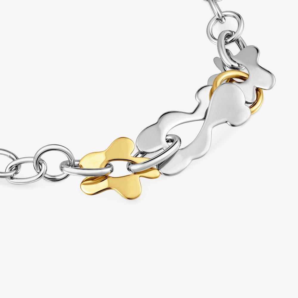 Collar motivos de acero bicolor TOUS Strain