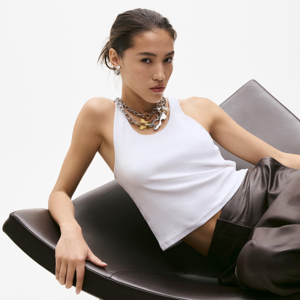 Collar motivos de acero bicolor TOUS Strain