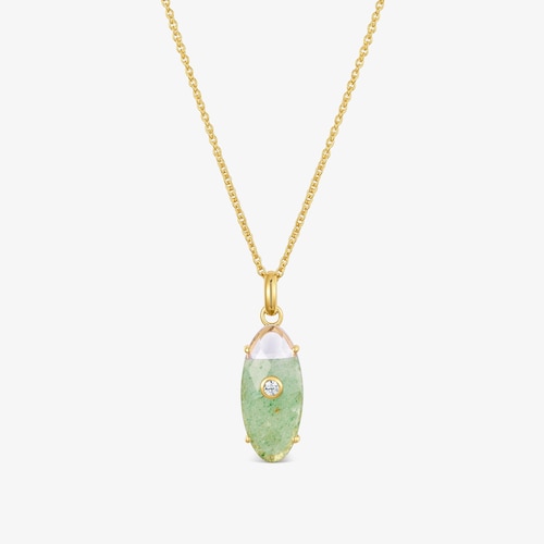 Collar de oro amarillo 9 kt, diamantes creados en laboratorio y gemas TOUS Beetle LGD