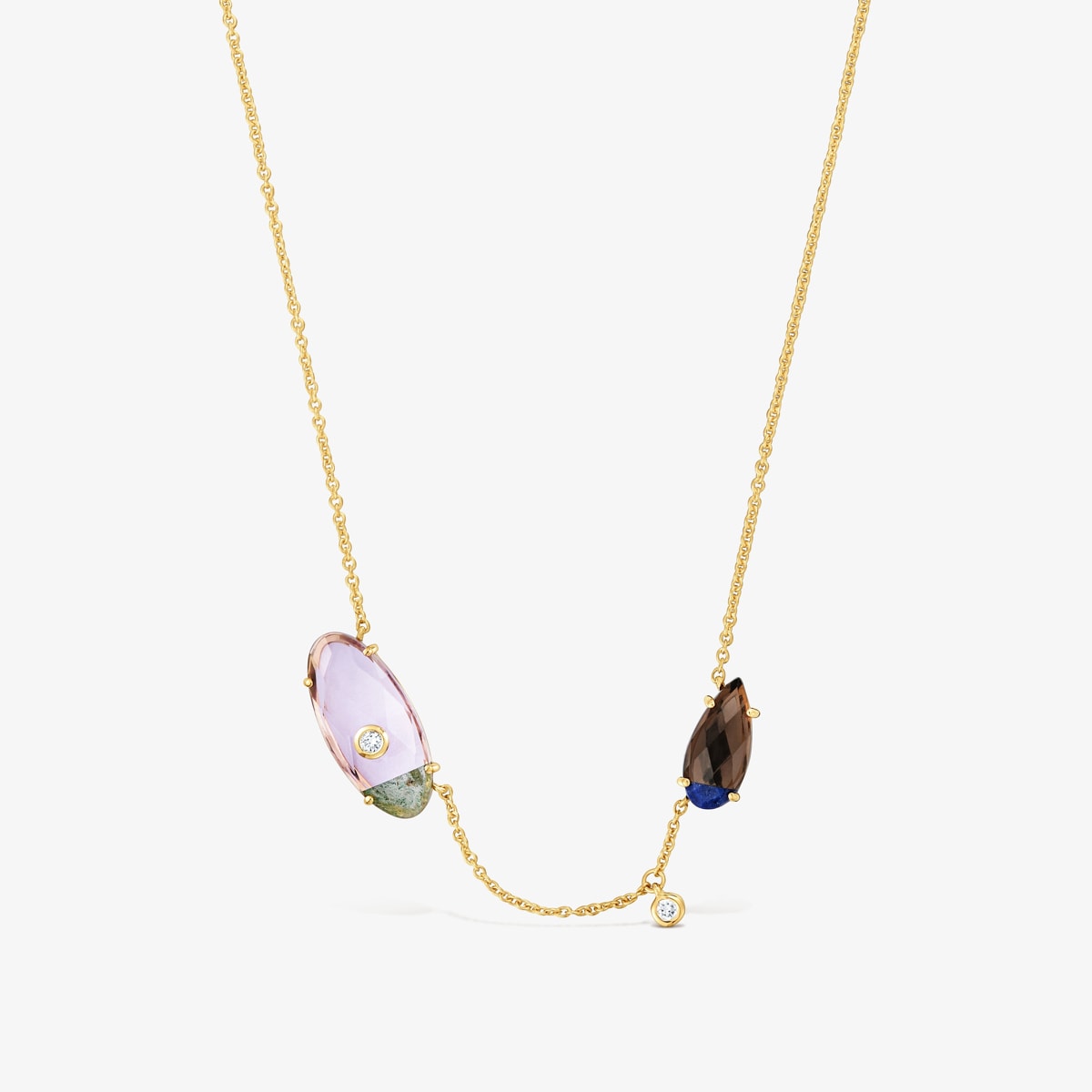 Tous - Collar De Oro Amarillo 9 Kt, Diamantes Creados En Laboratorio Y Gemas Tous Beetle Lgd - Multi