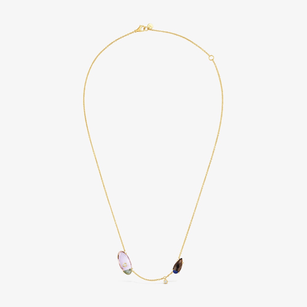 Collar de oro amarillo 9 kt, diamantes creados en laboratorio y gemas TOUS Beetle LGD