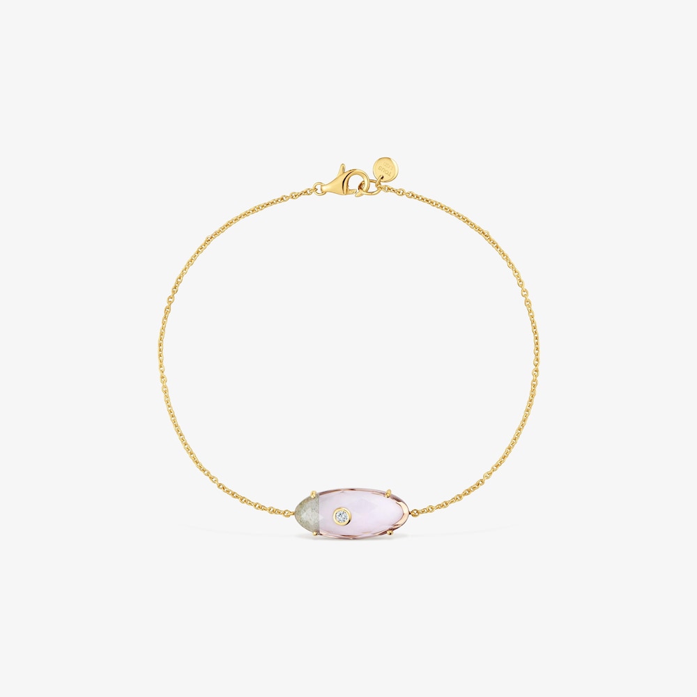 Pulsera de oro amarillo 9 kt, diamantes creados en laboratorio y gemas TOUS Beetle LGD