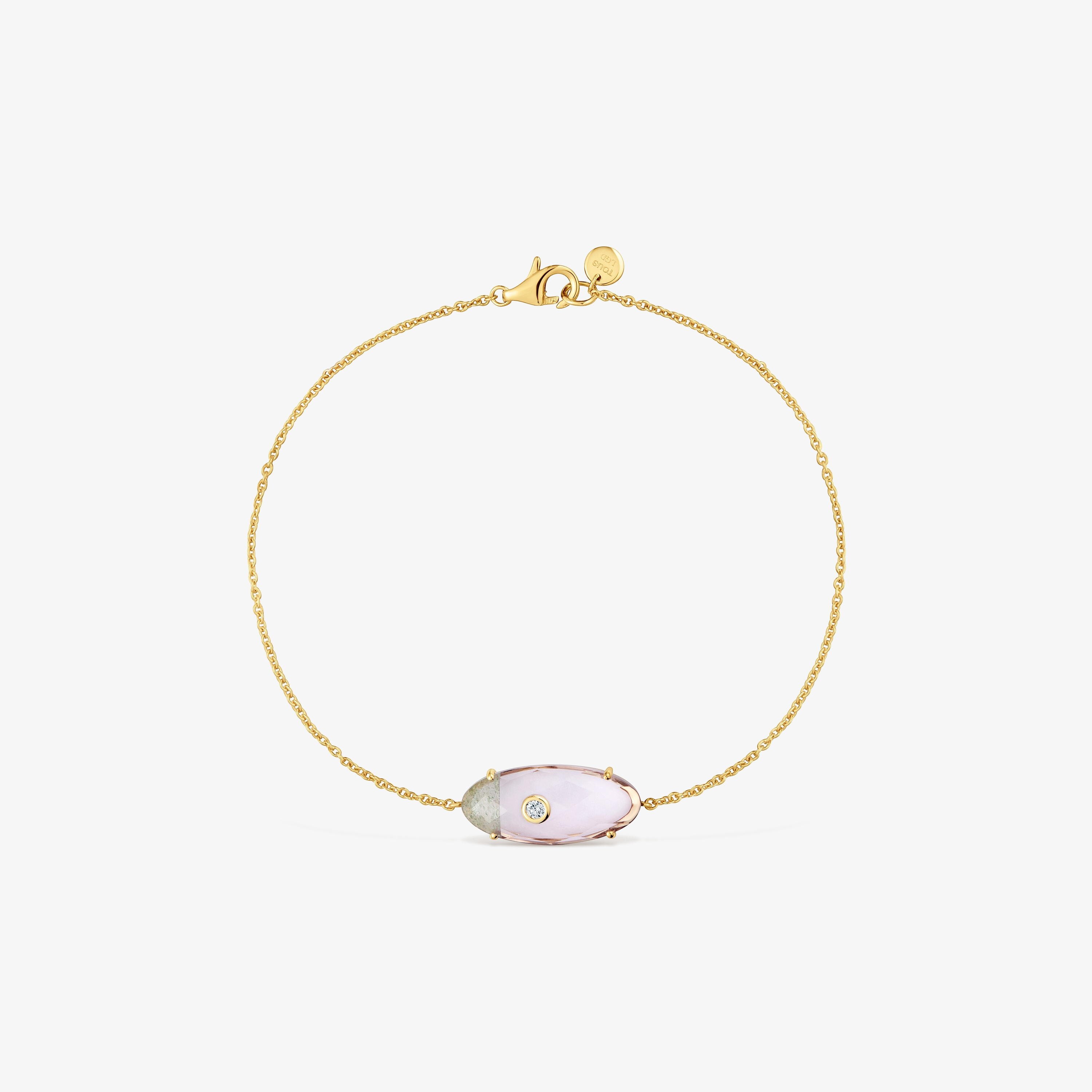 9kt yellow gold, lab-grown diamond and gemstone Bracelet TOUS Beetle LGD