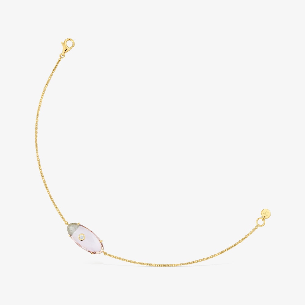 Pulsera de oro amarillo 9 kt, diamantes creados en laboratorio y gemas TOUS Beetle LGD