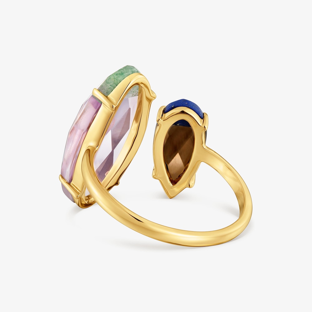Bague or jaune 9&nbsp;ct, diamants cr&eacute;&eacute;s en laboratoire et pierres pr&eacute;cieuses TOUS Beetle LGD