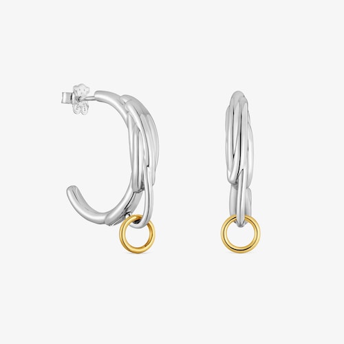 Pendientes de aro bicolor TOUS Lia