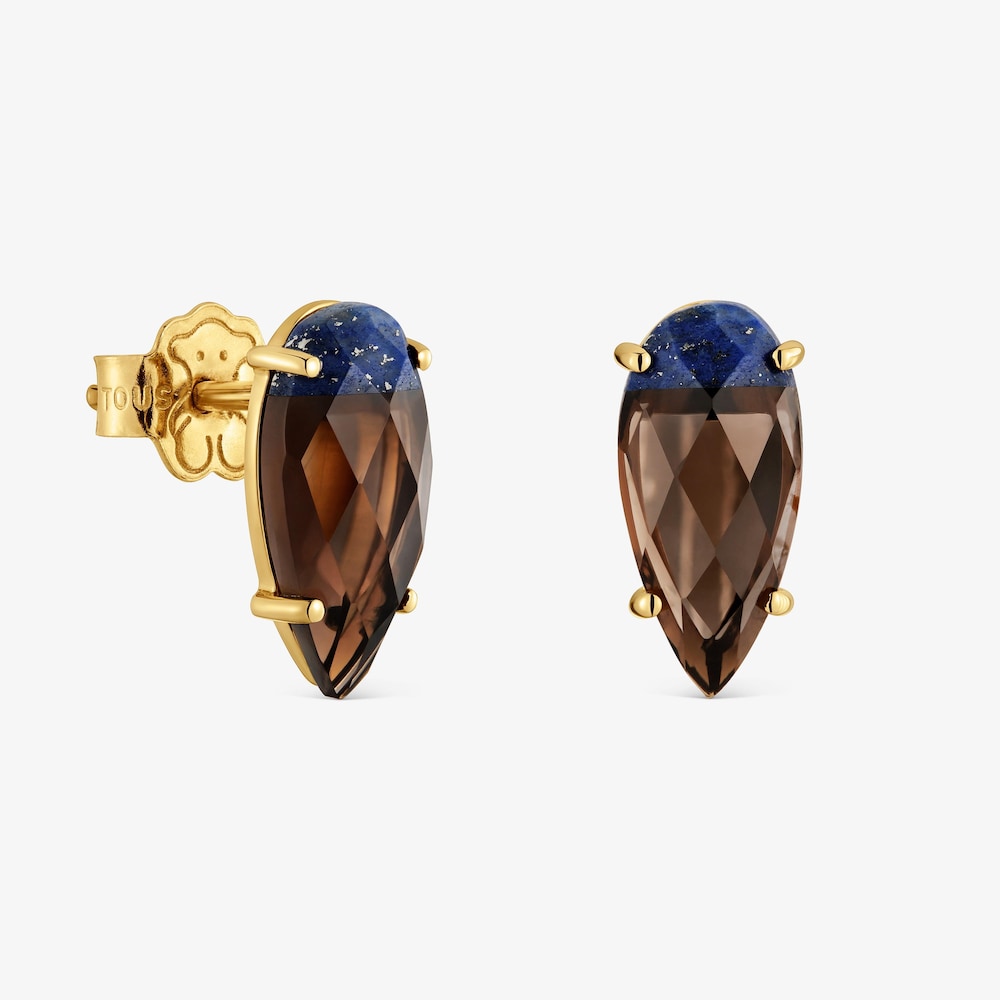 Pendientes de oro amarillo 9 kt y gemas TOUS Beetle LGD